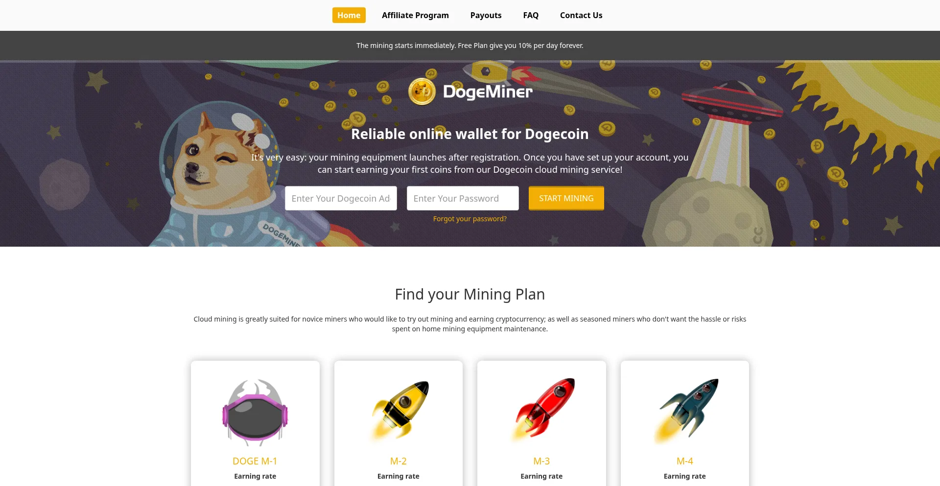 Website screenshot of Fastdoge.xyz