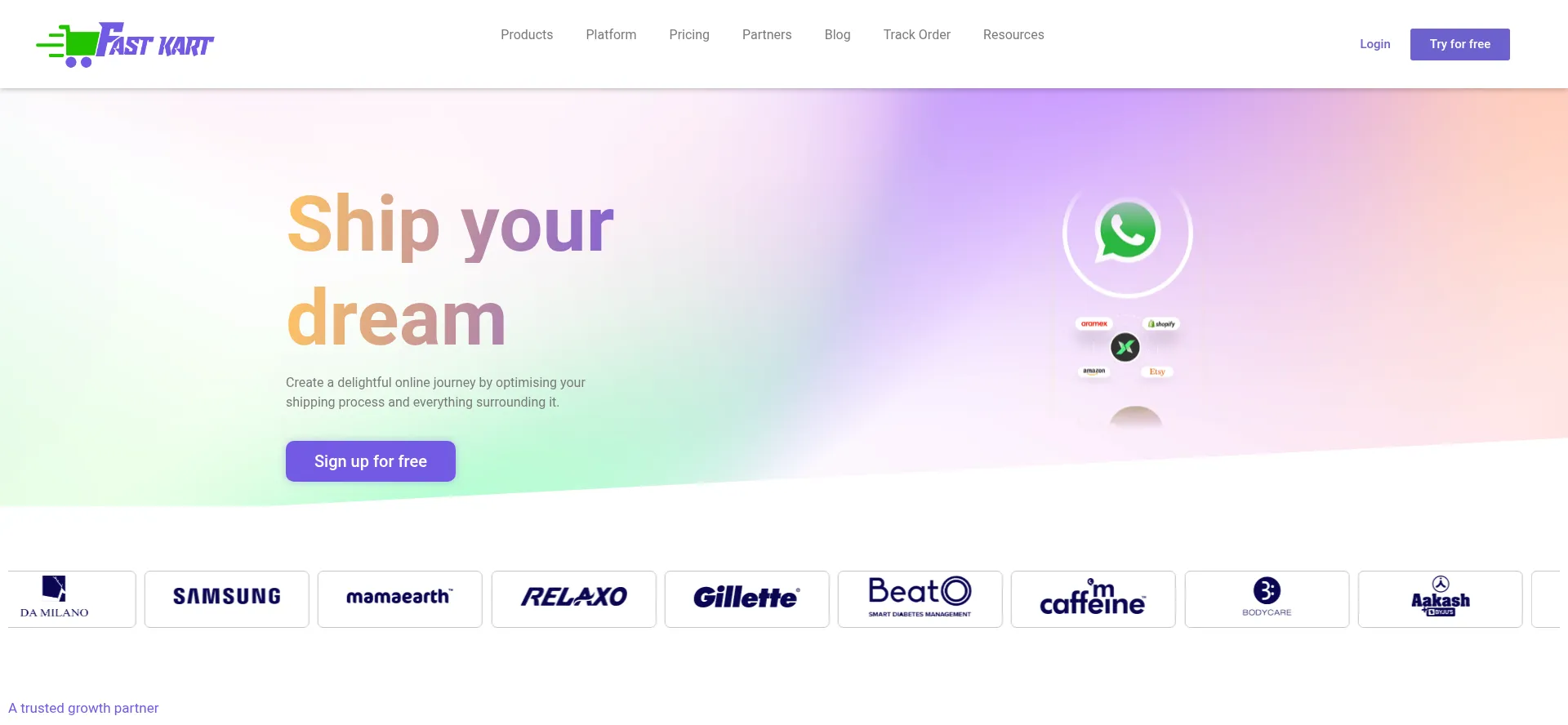 Website screenshot of Fastkart.site