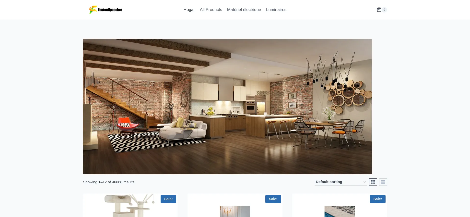 Website screenshot of Fauteuilpascher.com