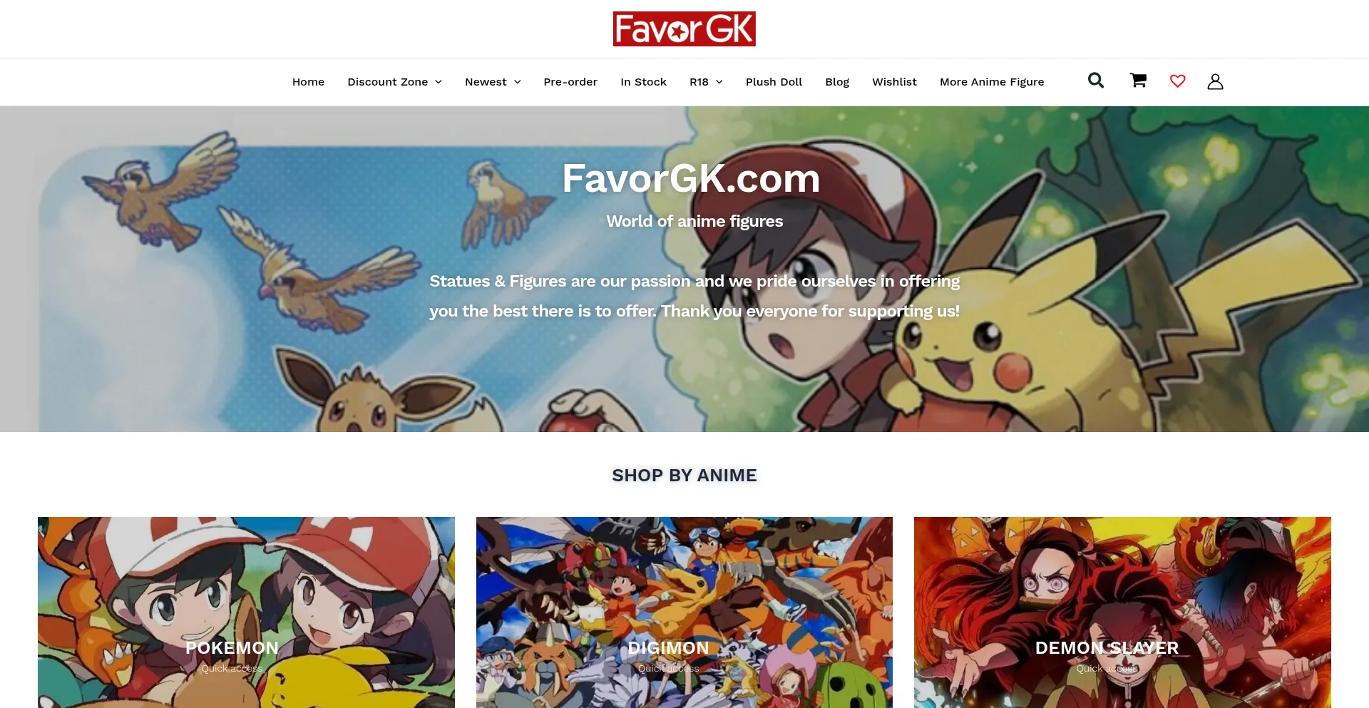 Website screenshot of Favorgk.com