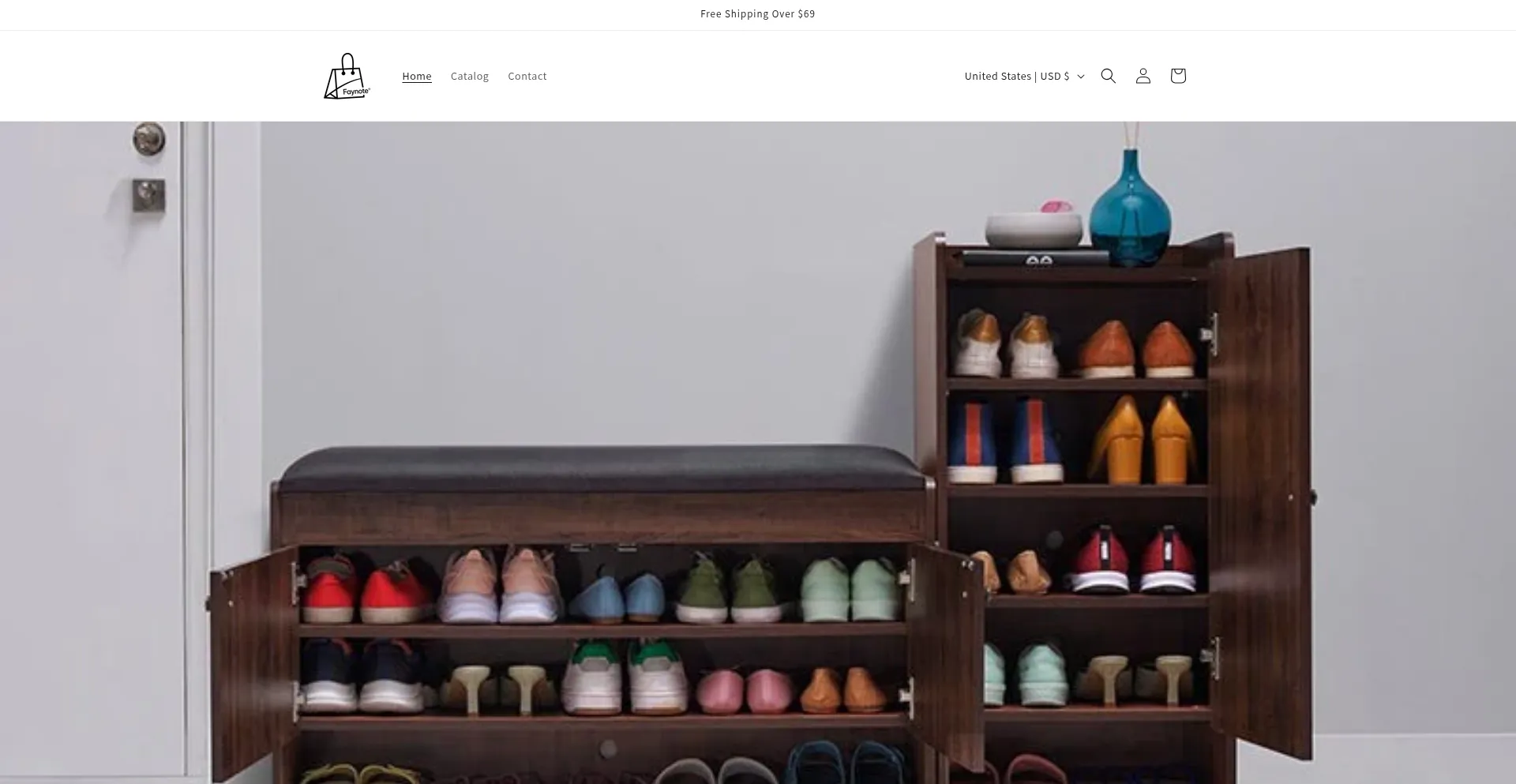 Website screenshot of Faynote.com