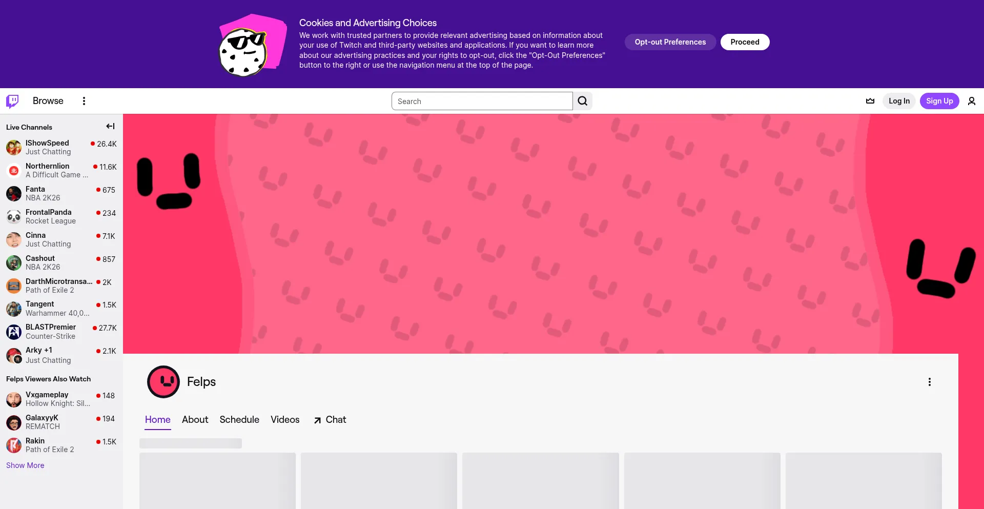 Website screenshot of Felps.live