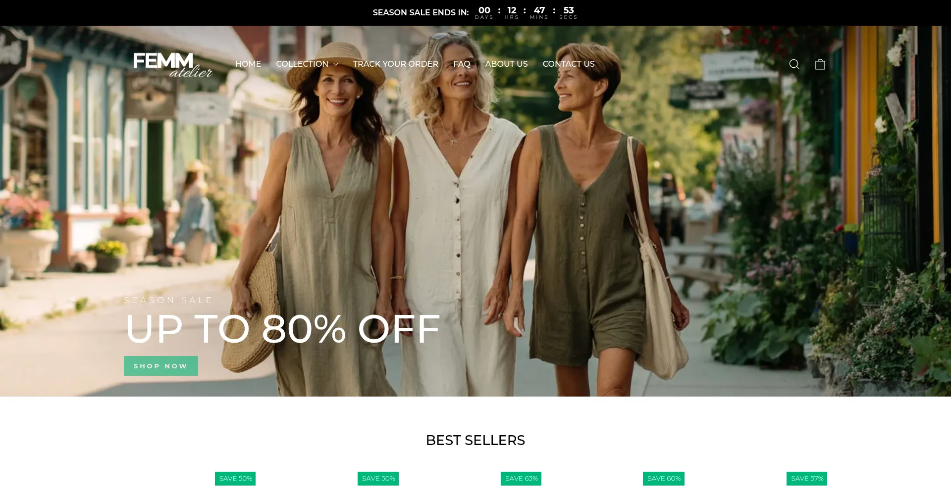 Website screenshot of Femmatelier.com
