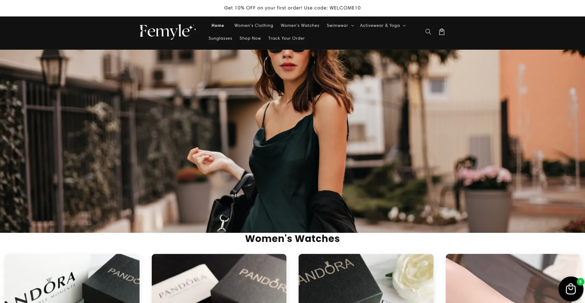 Website screenshot of Femyle.com