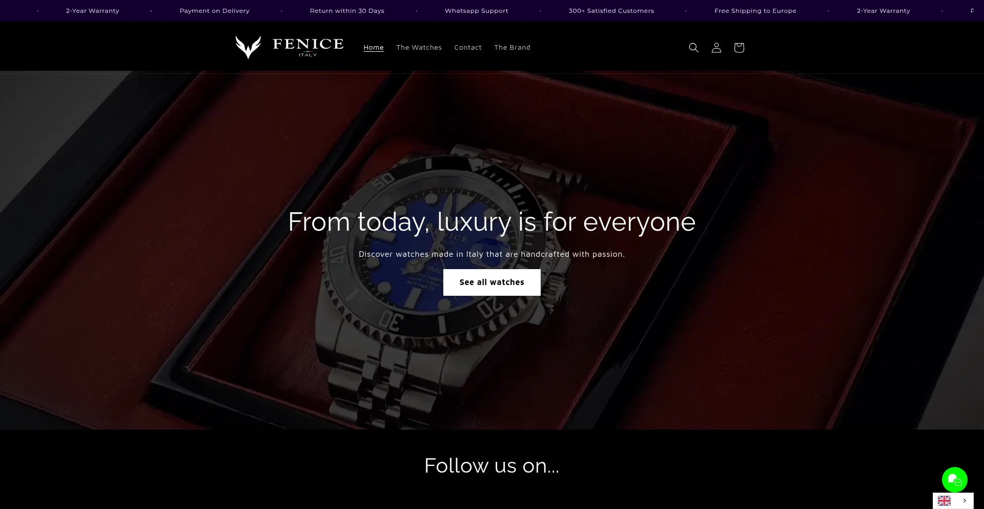 Website screenshot of Fenicewatch.com