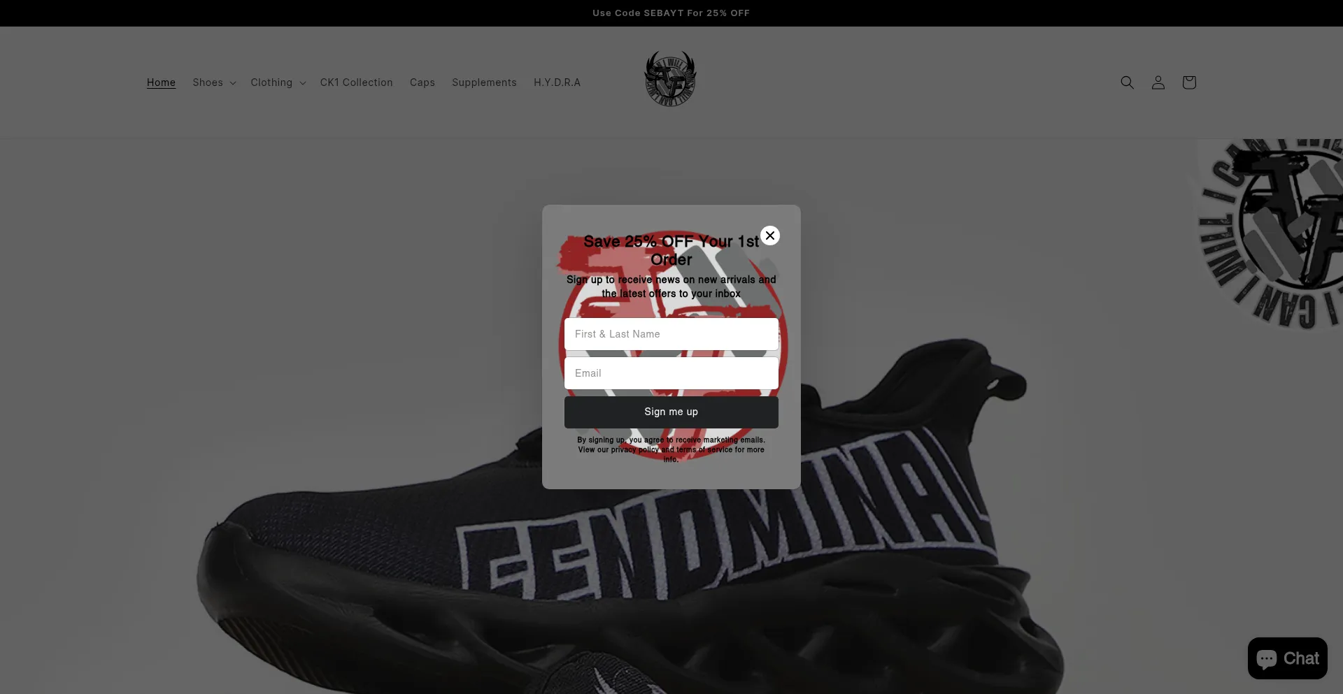 Website screenshot of Fenominalfitness.com