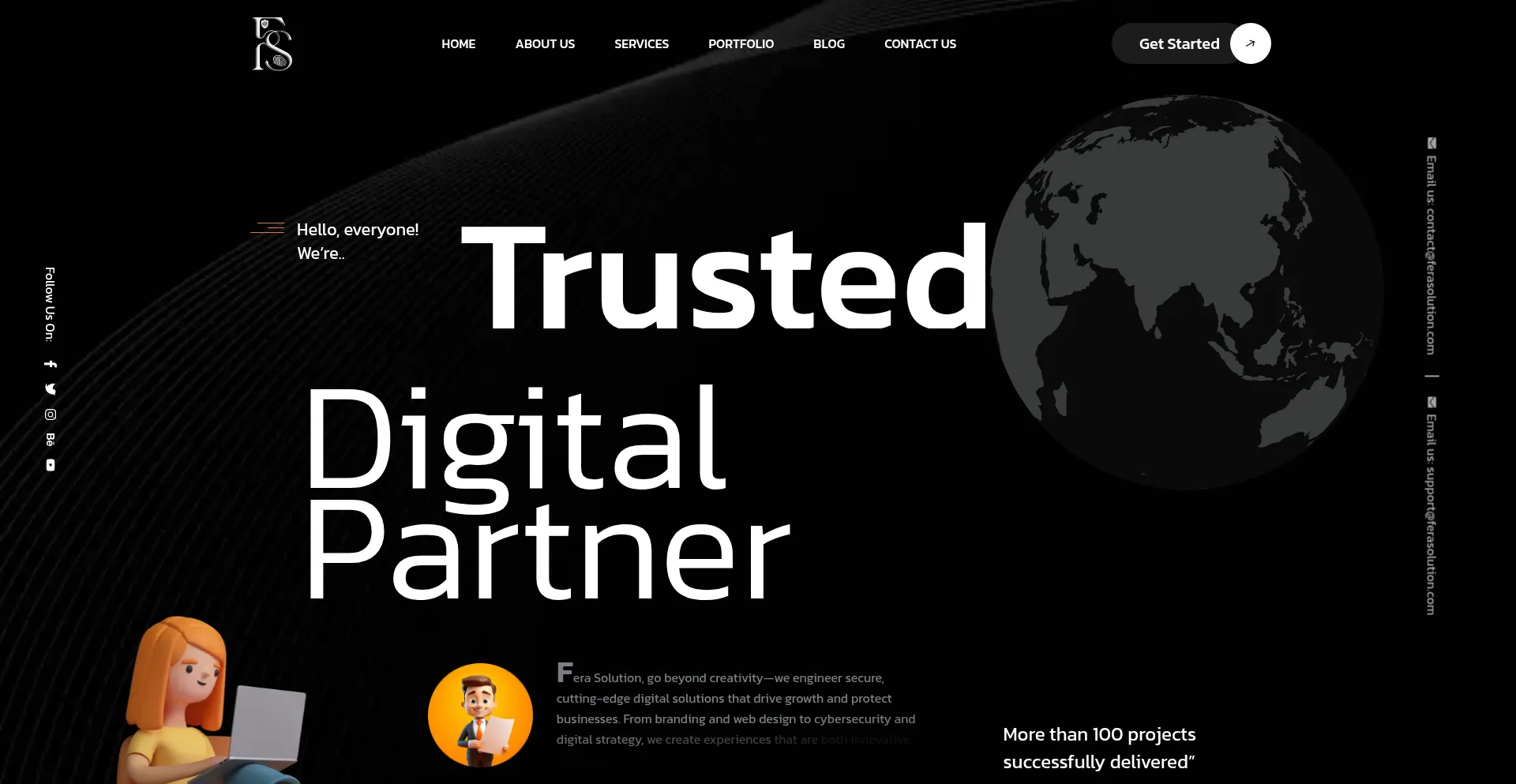 Website screenshot of Ferasolution.com