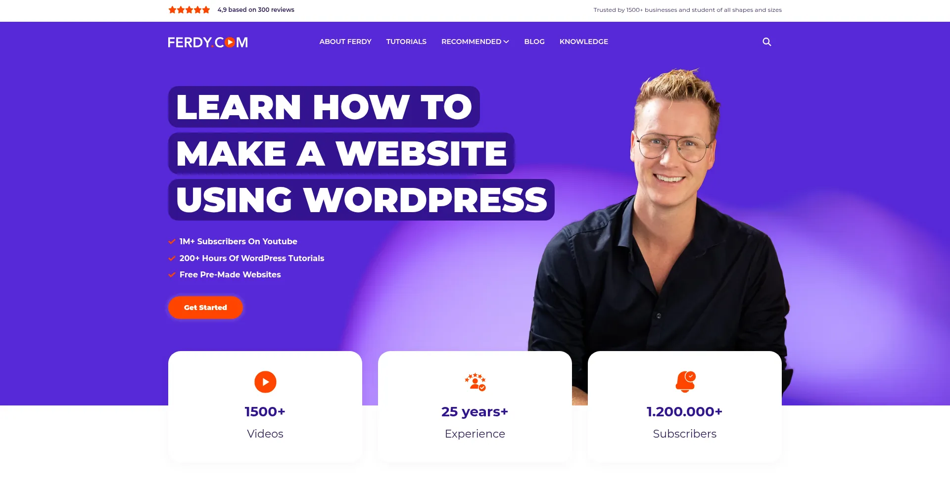 Website screenshot of Ferdykorp.com