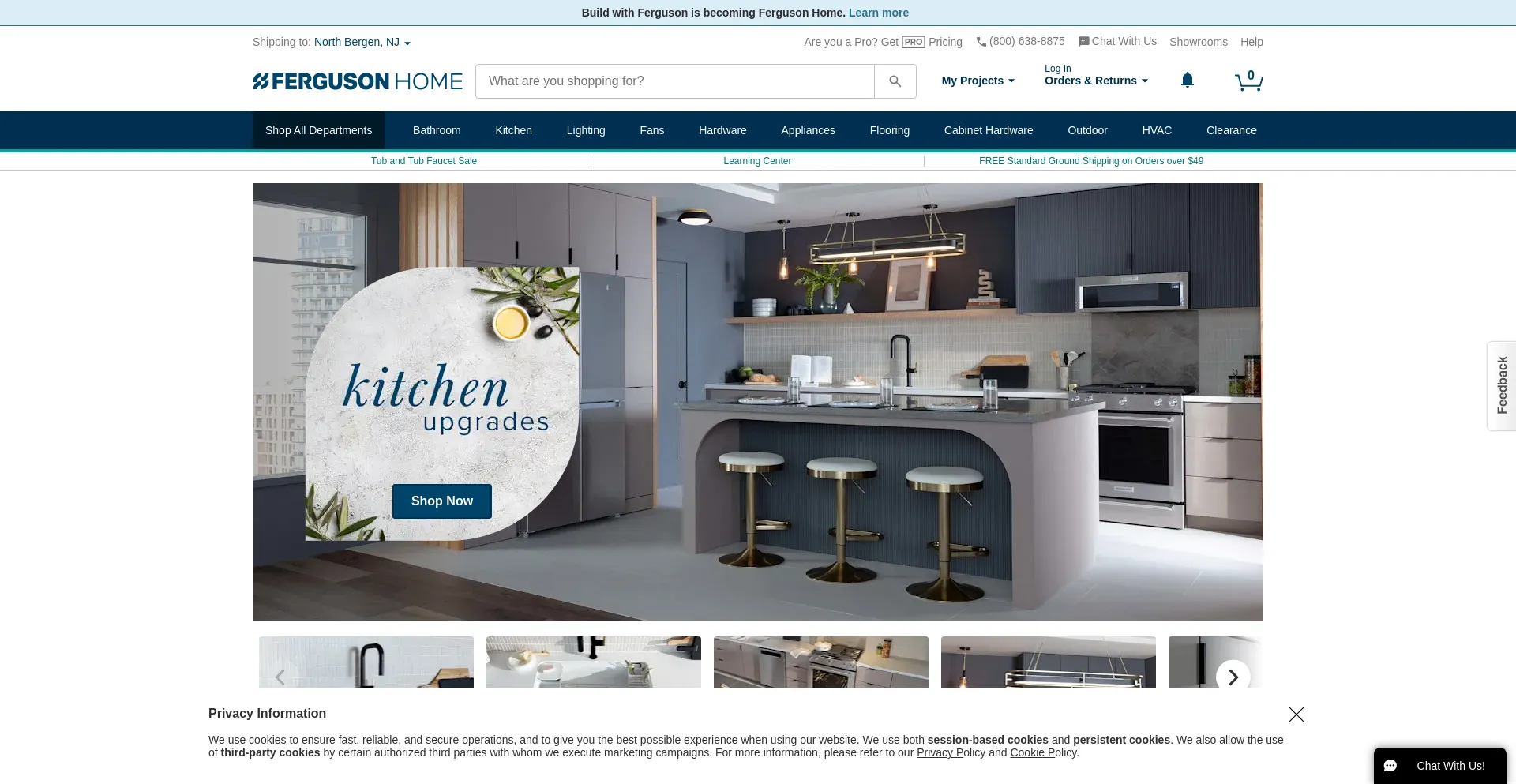 Website screenshot of Fergusonhome.com
