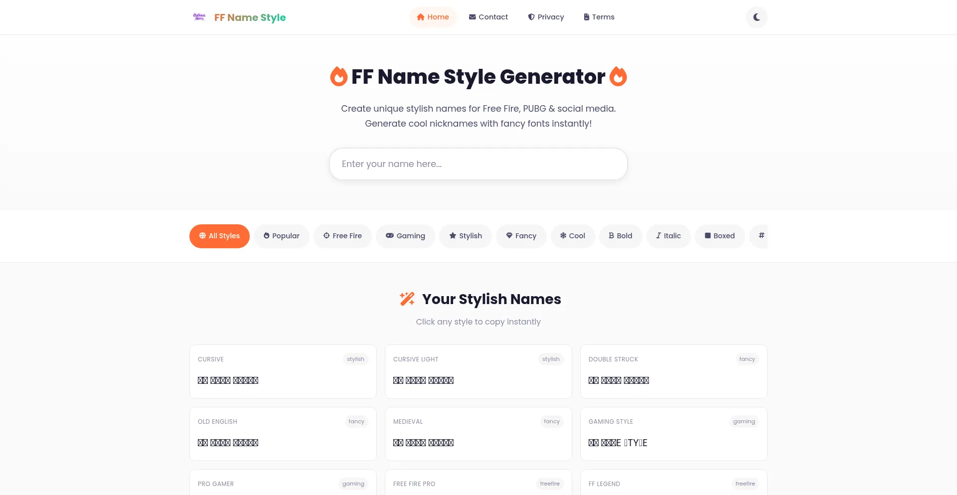 Ffnamestyle.org