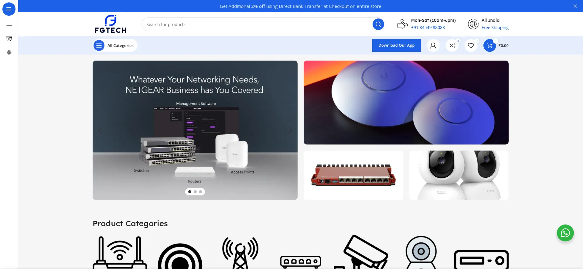 Website screenshot of Fgtechstore.com