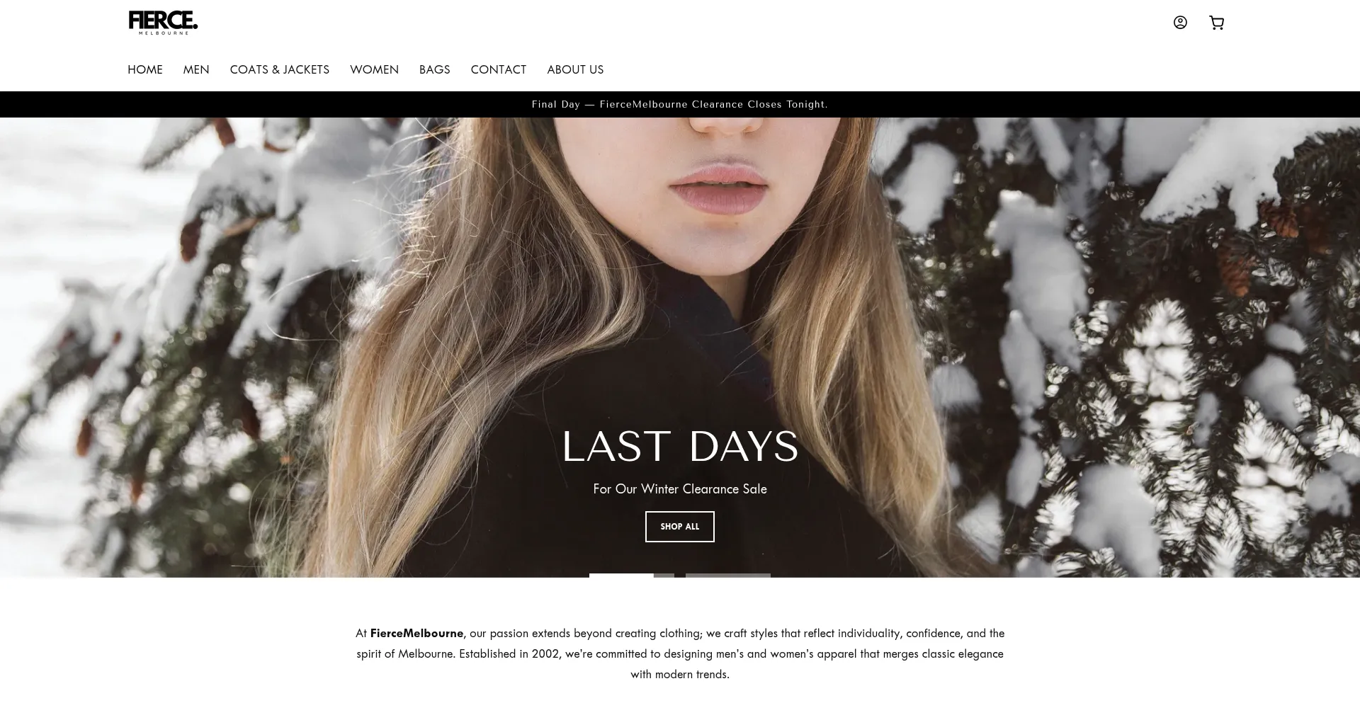 Website screenshot of Fiercemelbourne.com
