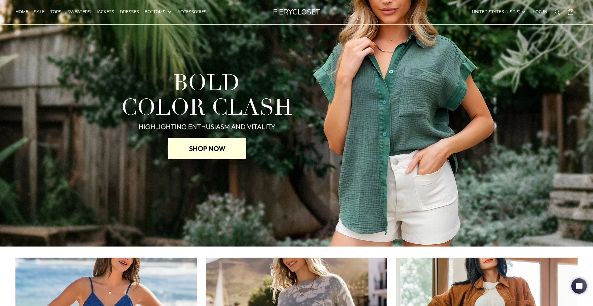 Website screenshot of Fierycloset.com