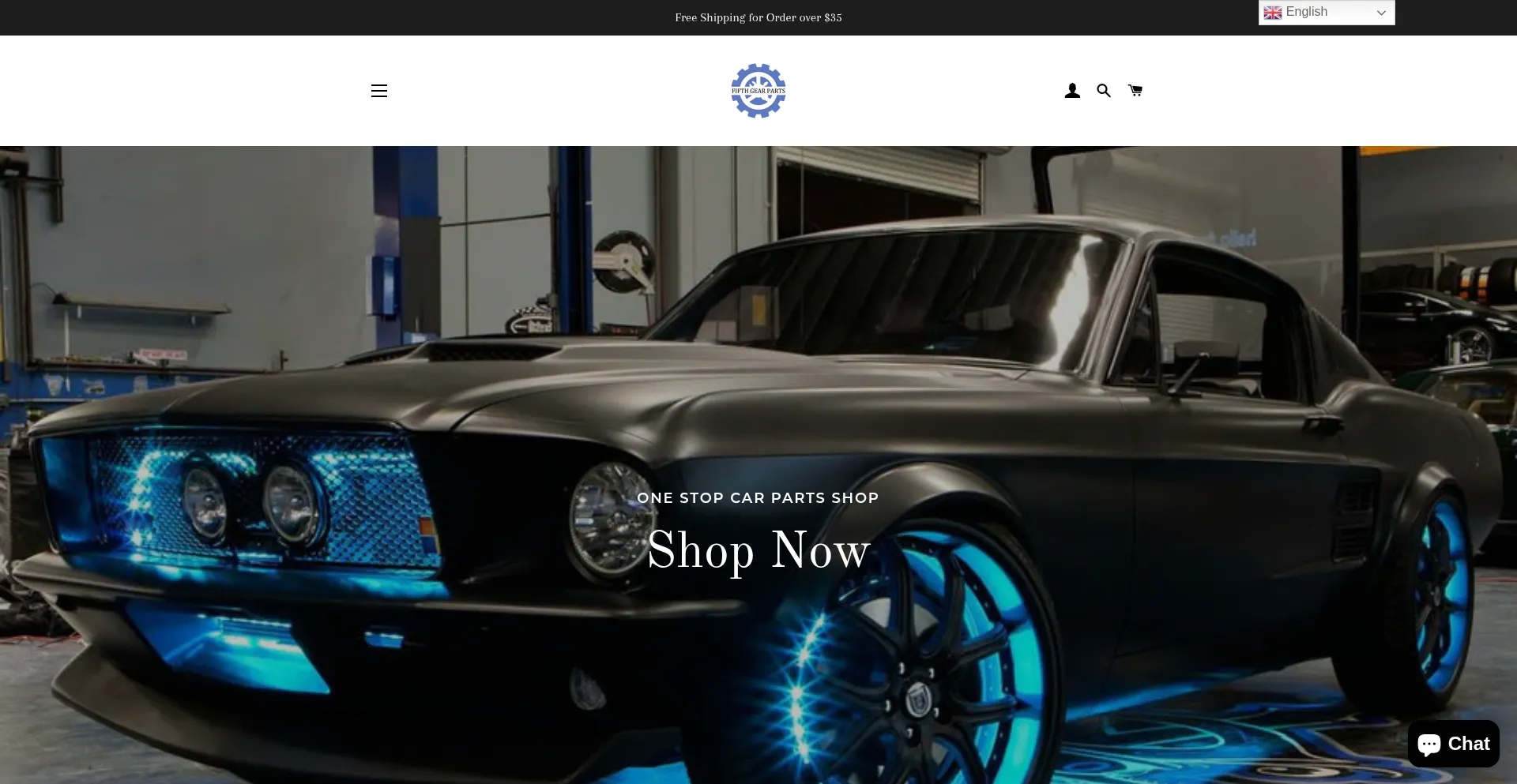 Website screenshot of Fifthgearparts.co.nz