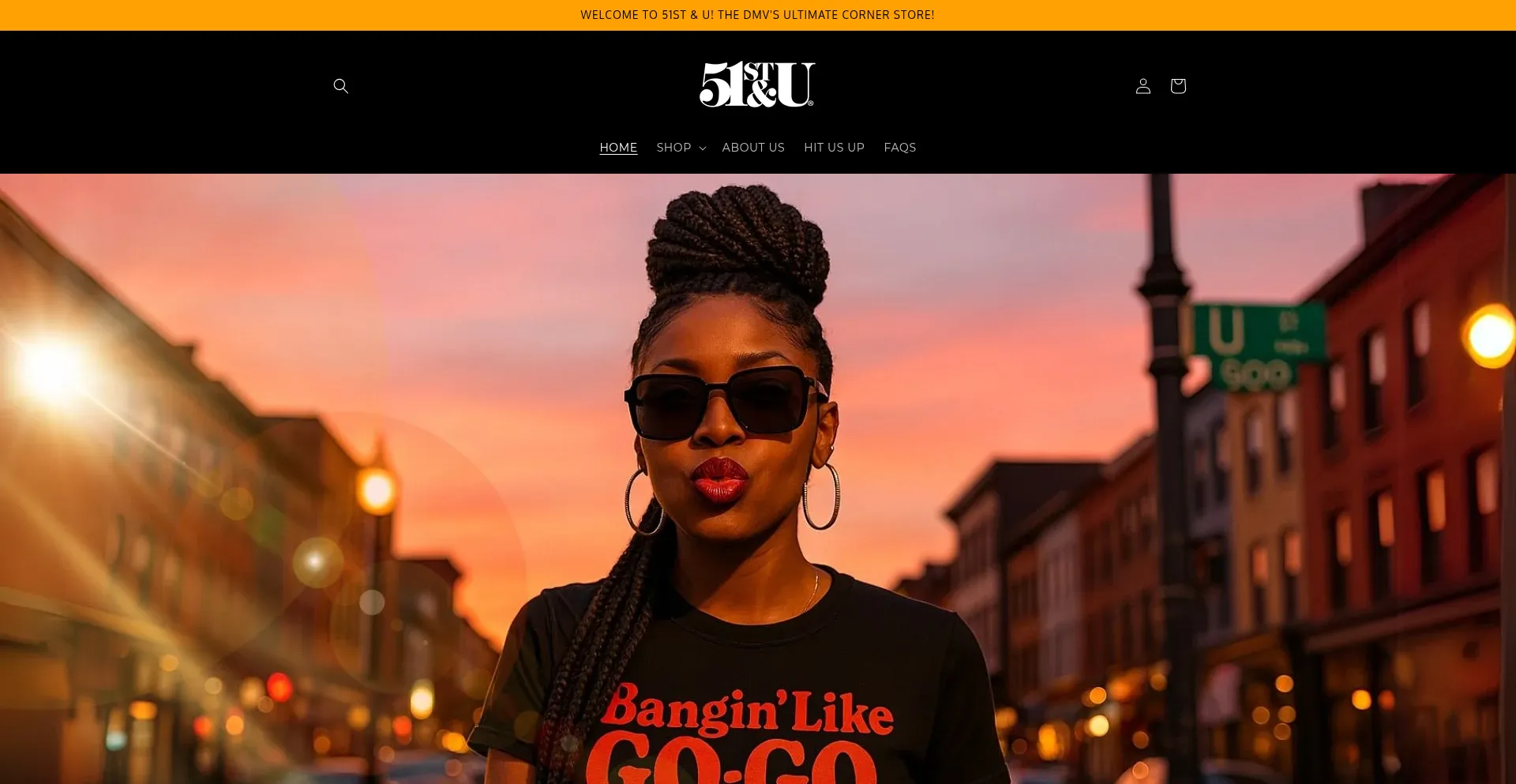 Website screenshot of Fiftyfirstandu.com