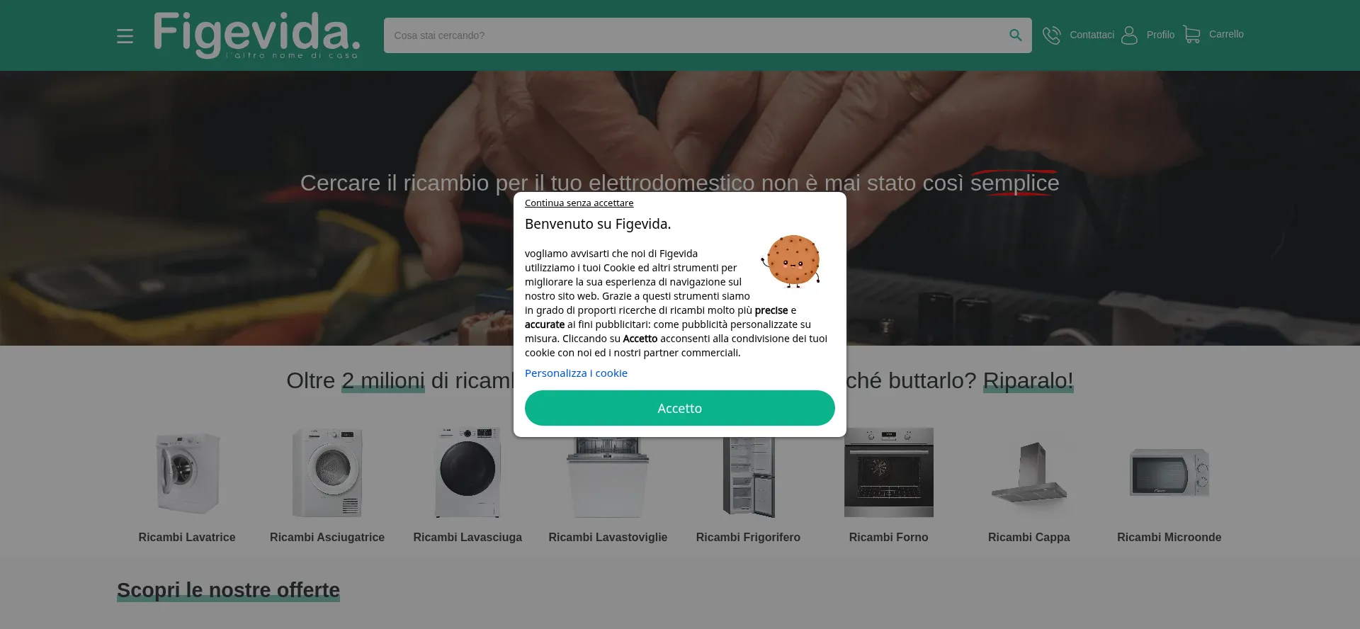 Website screenshot of Figevida.it