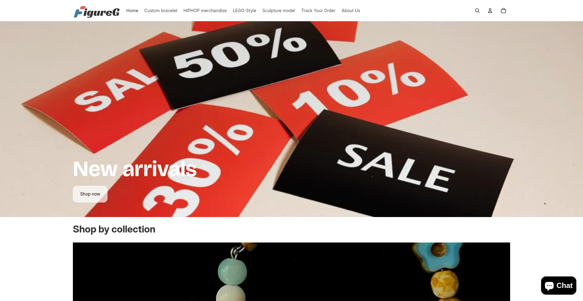 Website screenshot of Figuregalaxy.shop