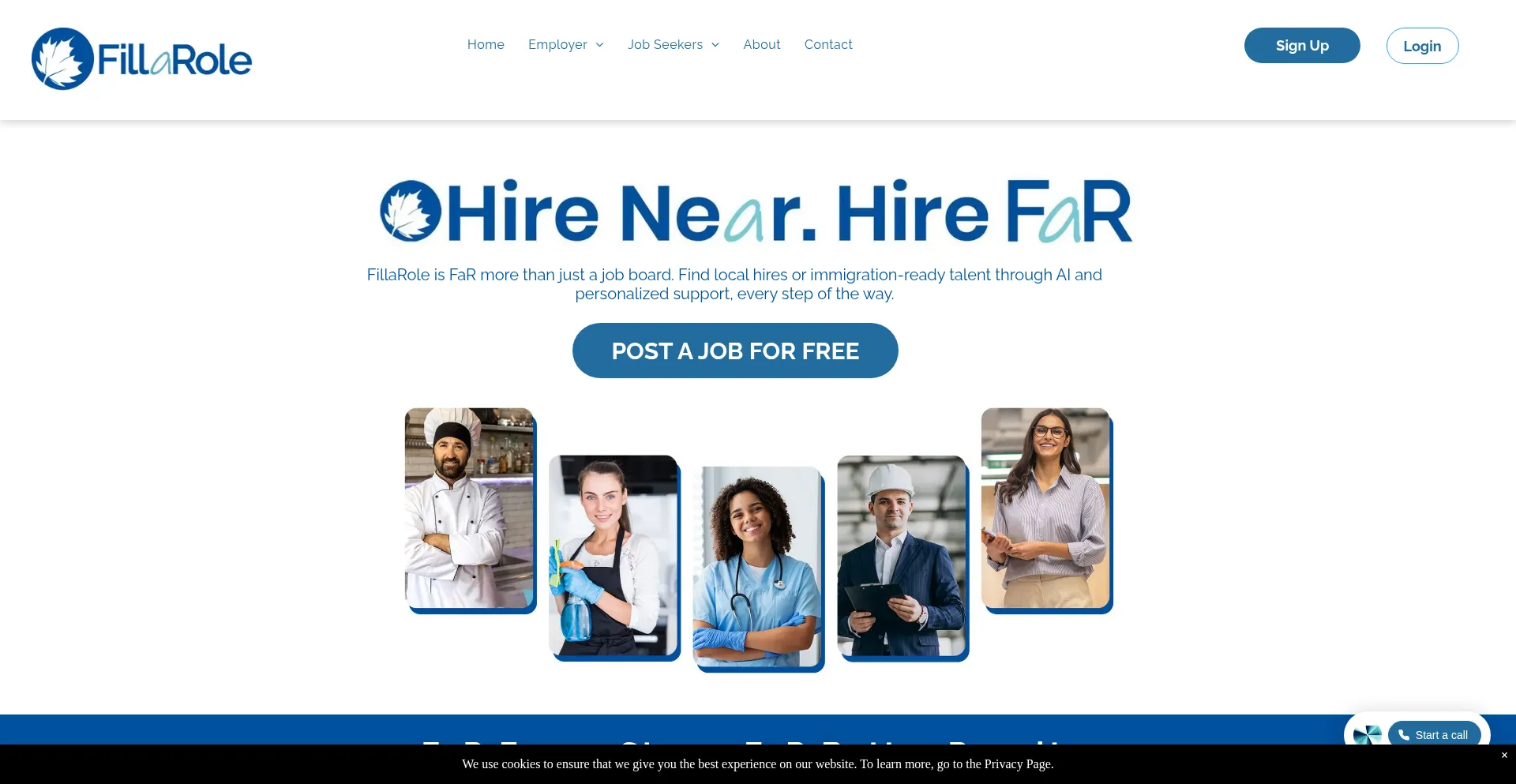 Website screenshot of Fillarole.ca