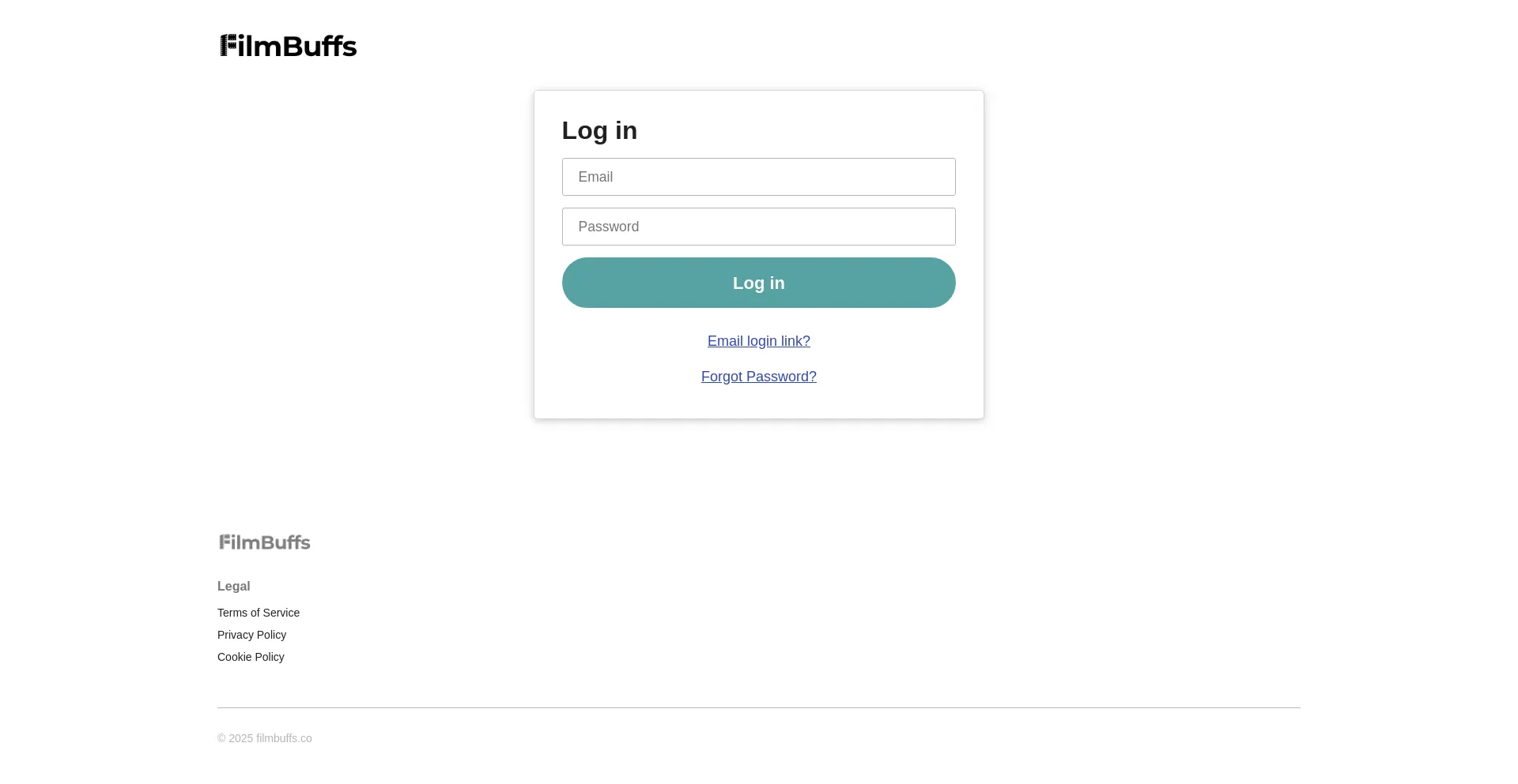 Website screenshot of Filmbuffs.co