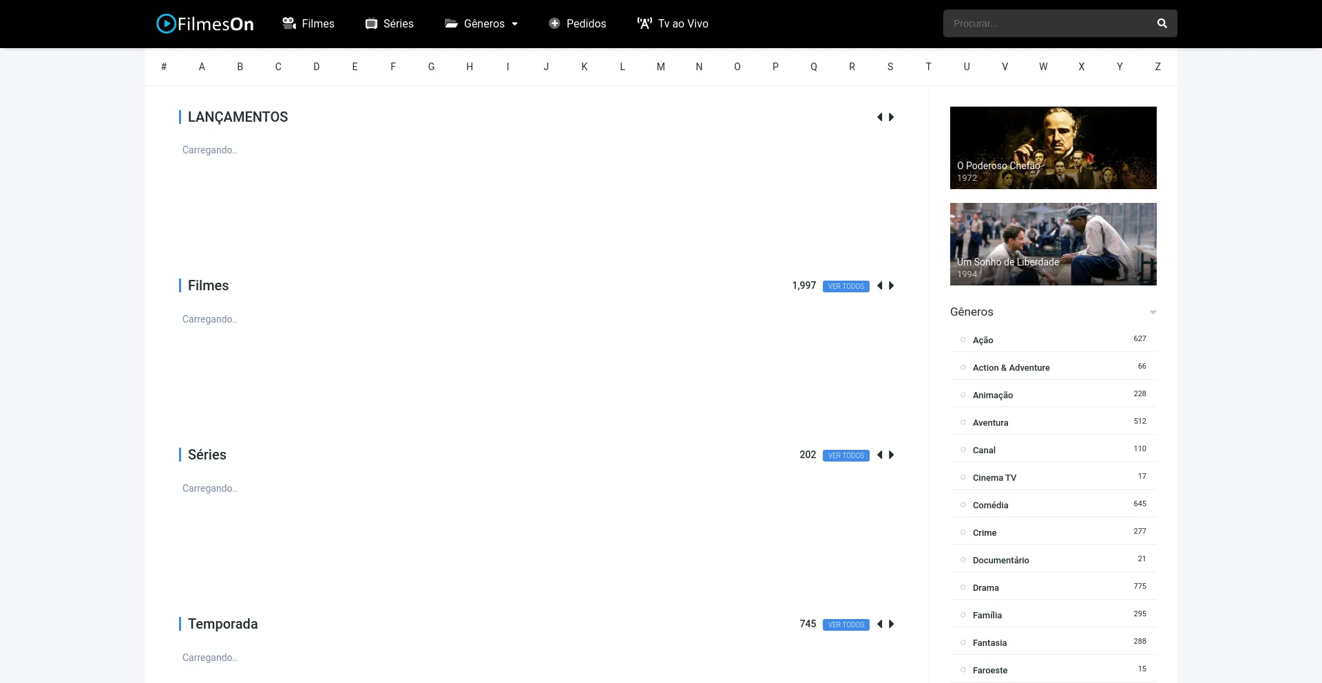 Website screenshot of Filmeson.mom