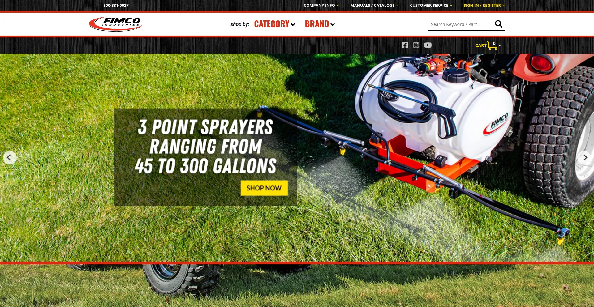 Website screenshot of Fimcoindustries.com