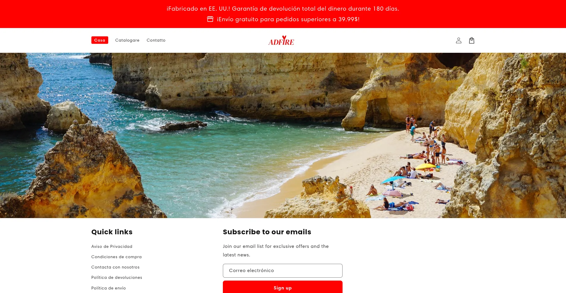 Website screenshot of Finfalholdings.com