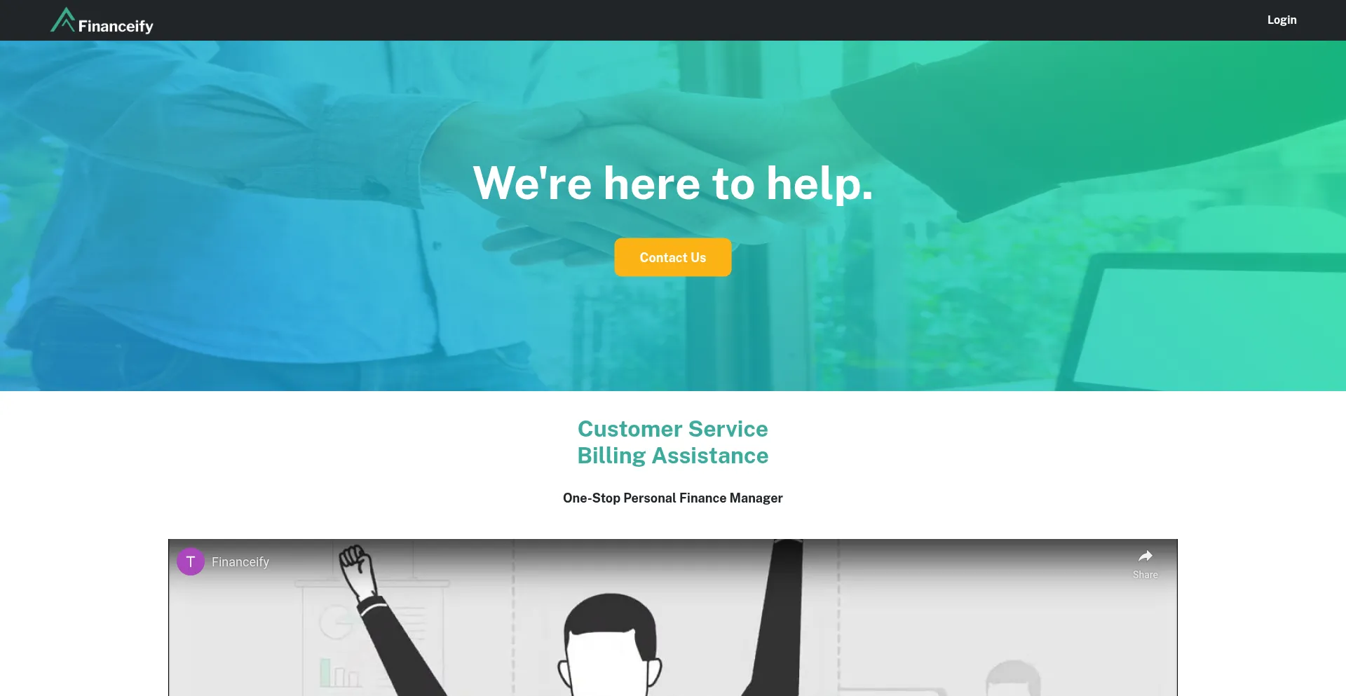 Website screenshot of Finfy.us