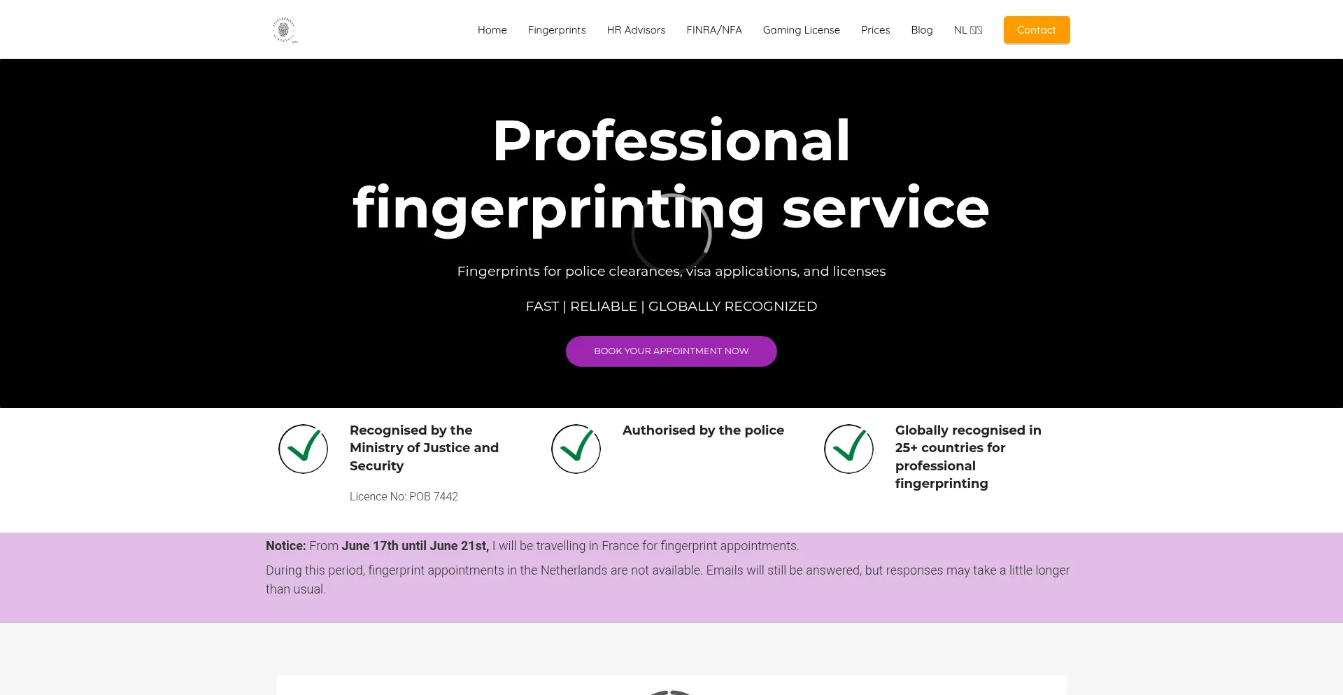 Fingerprintsandscreening.com