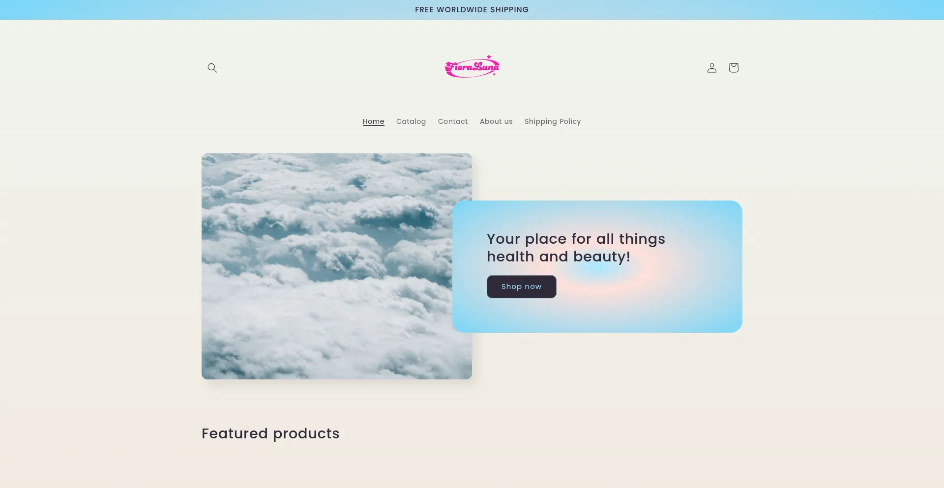Website screenshot of Fioraluna.com