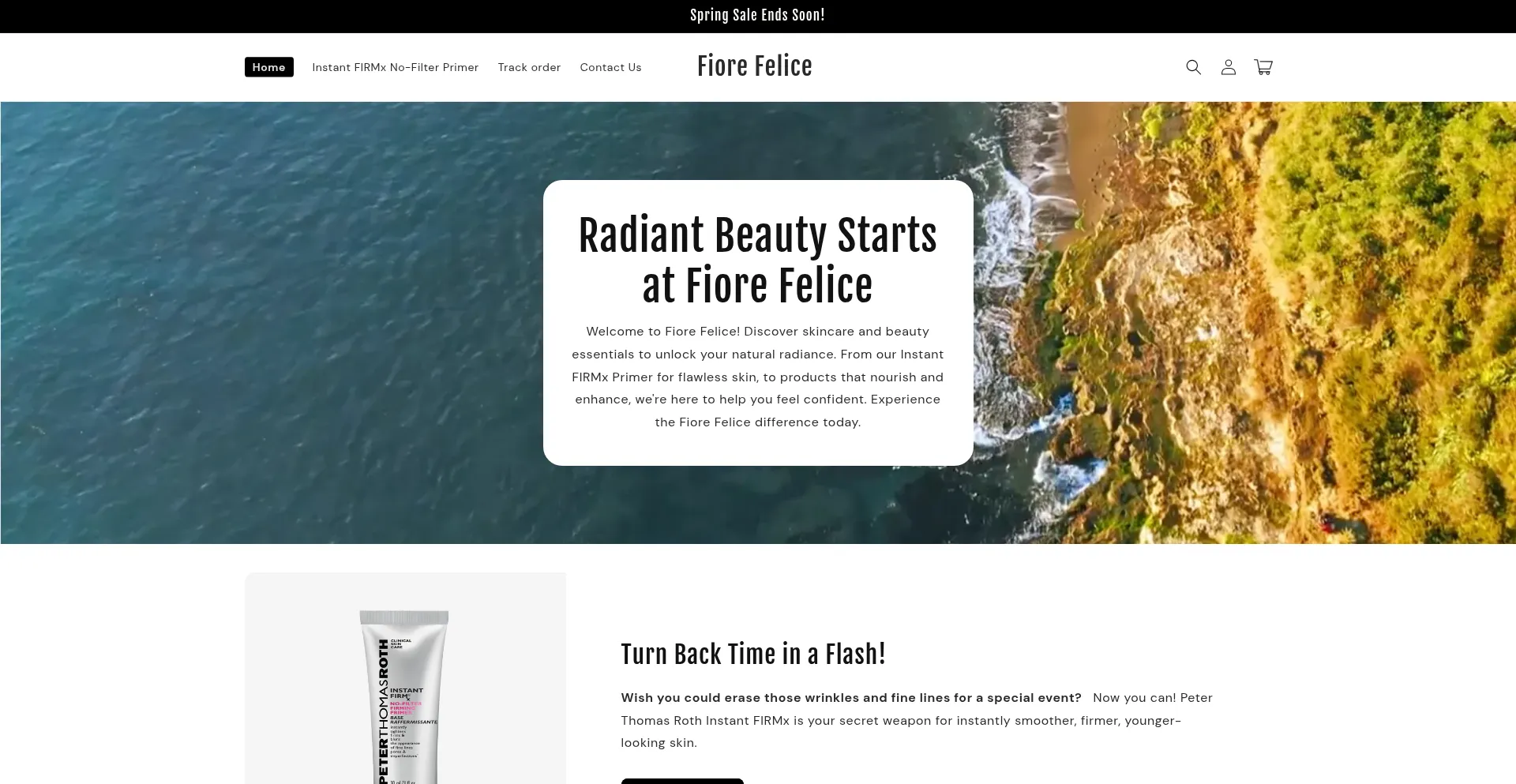 Website screenshot of Fiorefelice.com