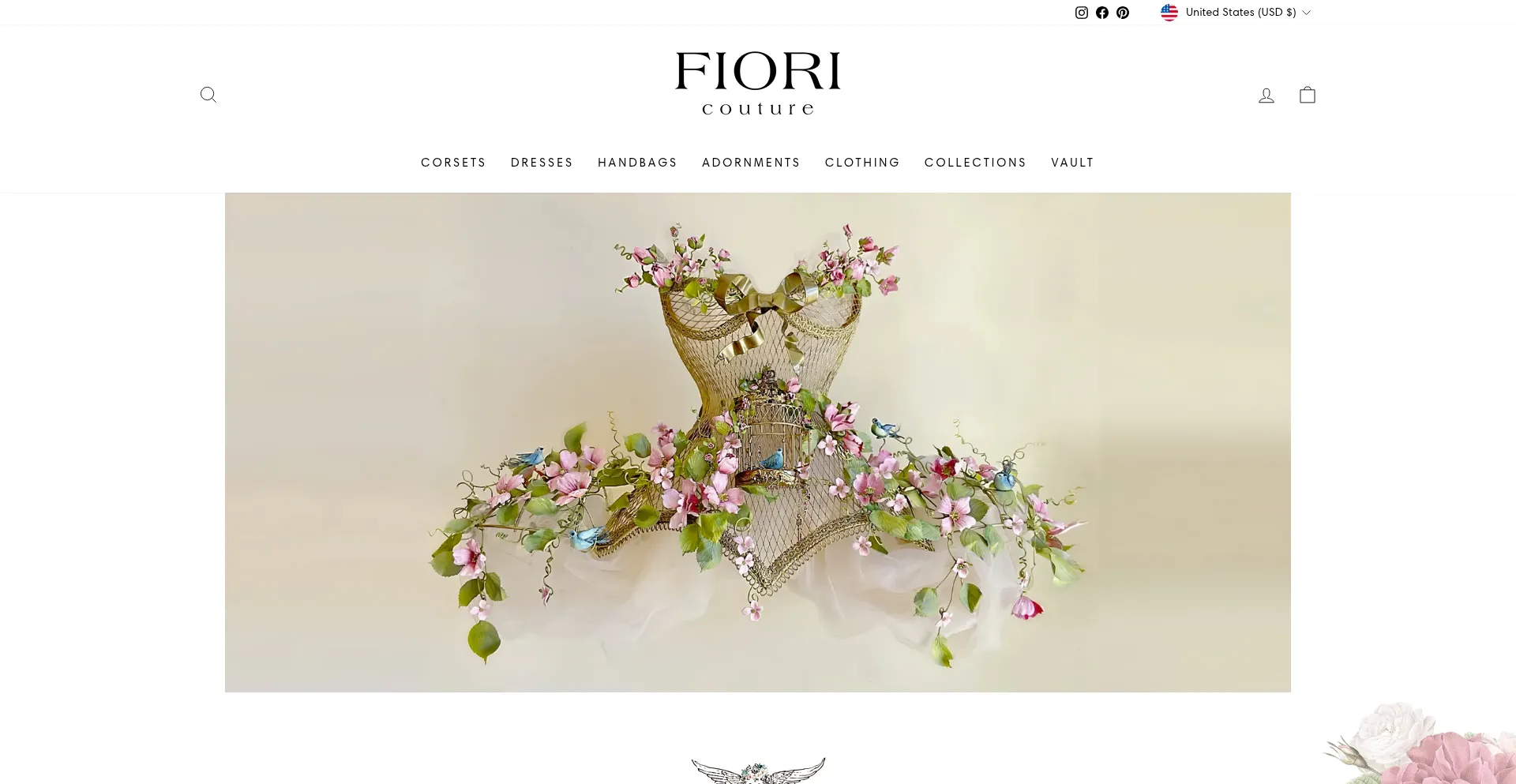 Website screenshot of Fioricouture.com