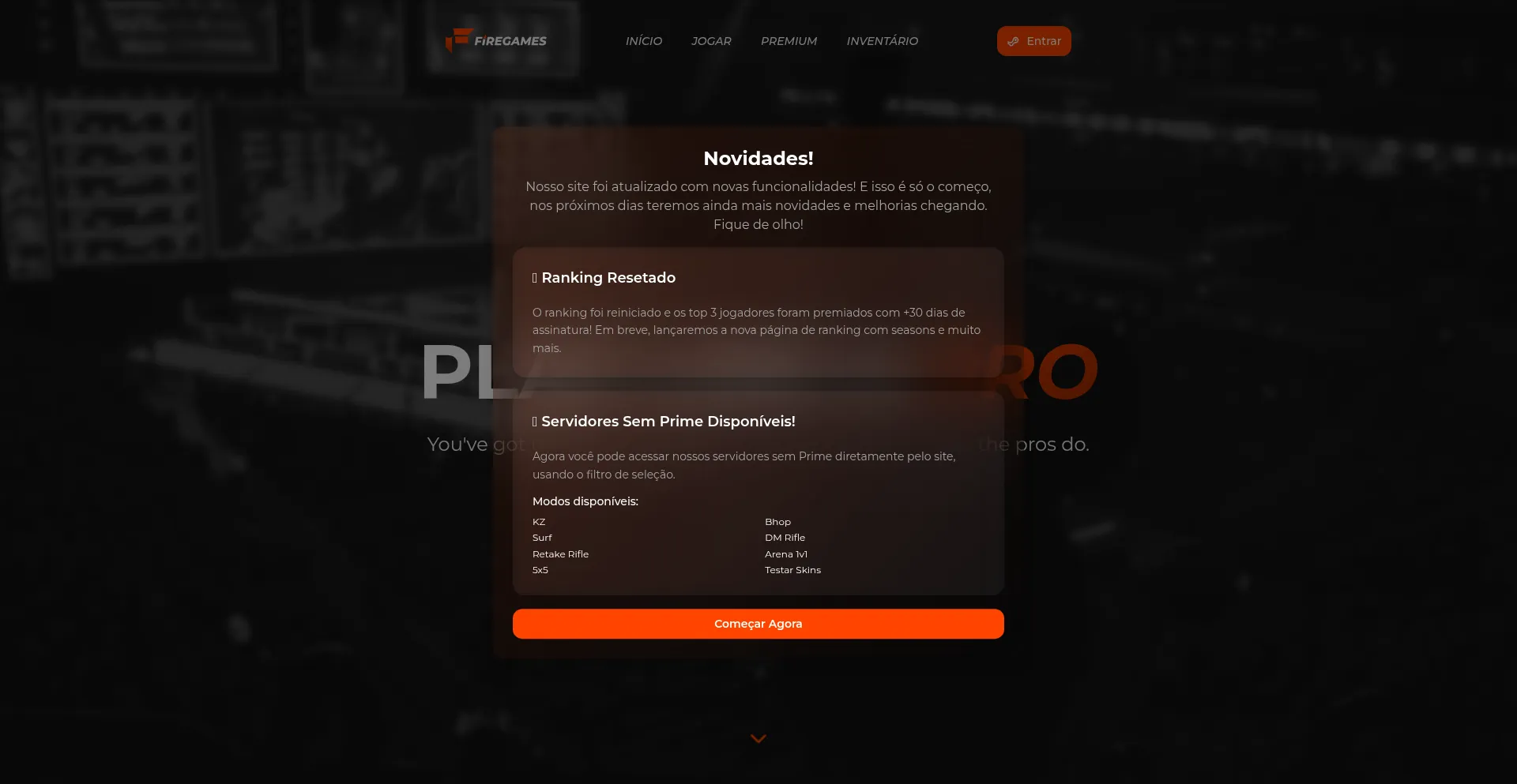 Website screenshot of Firegamesnetwork.com