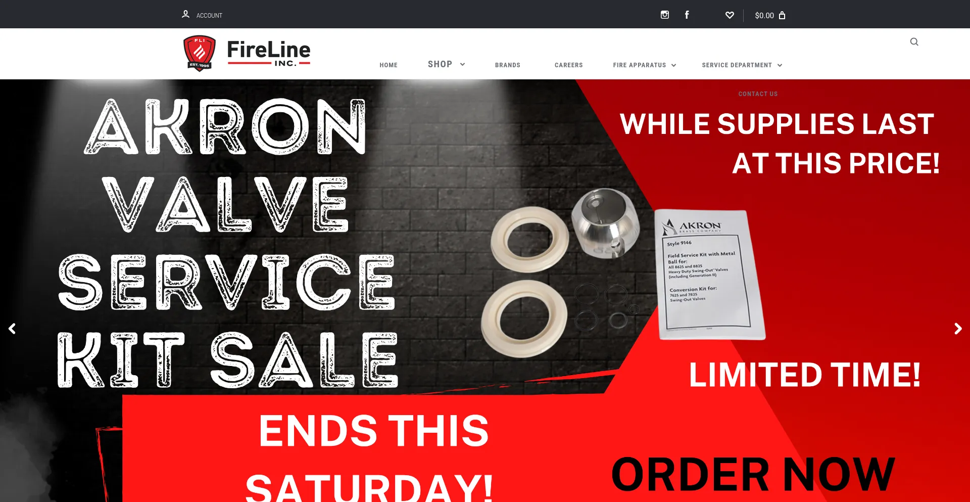 Website screenshot of Firelineinc.com