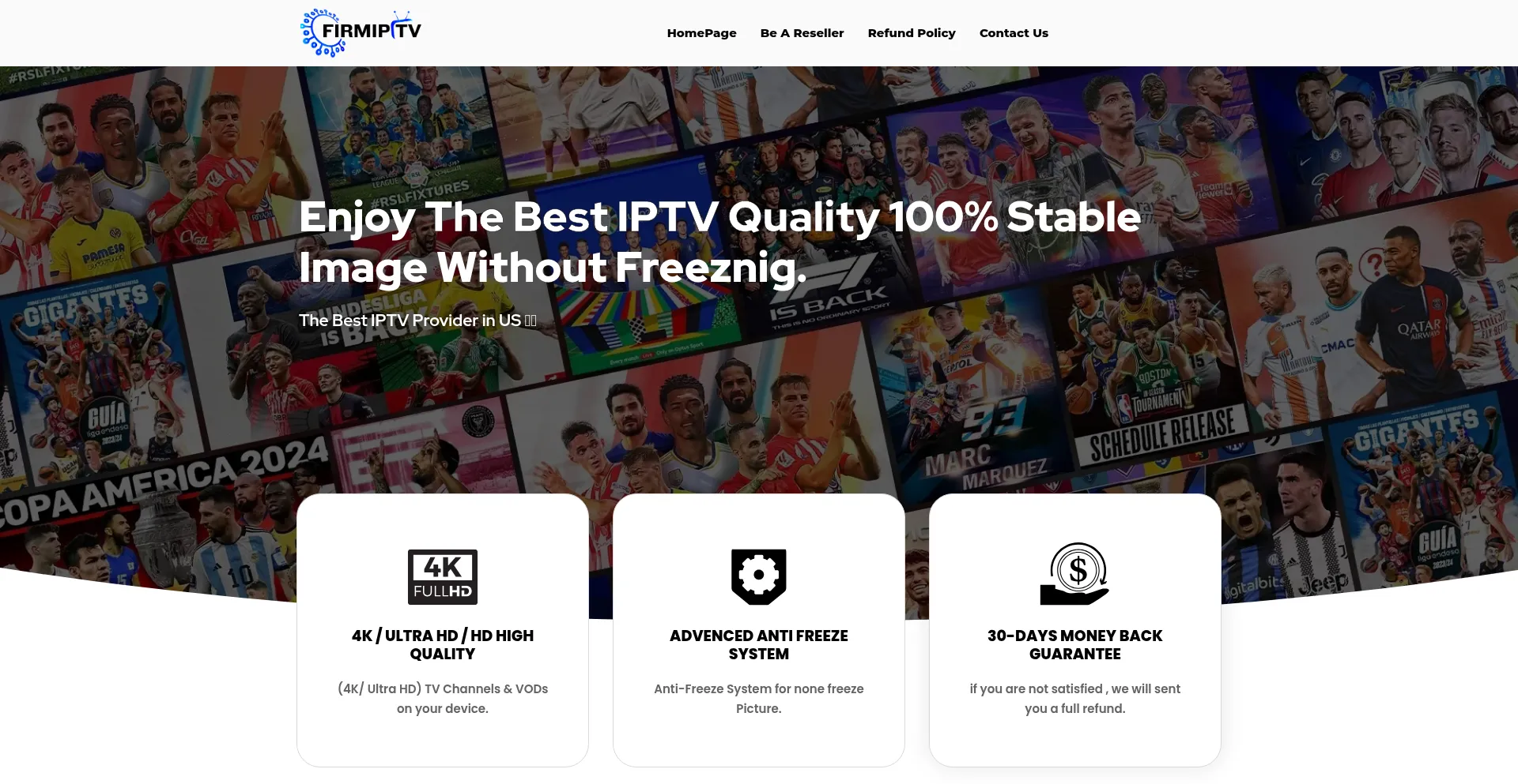 Website screenshot of Firmiptv.store