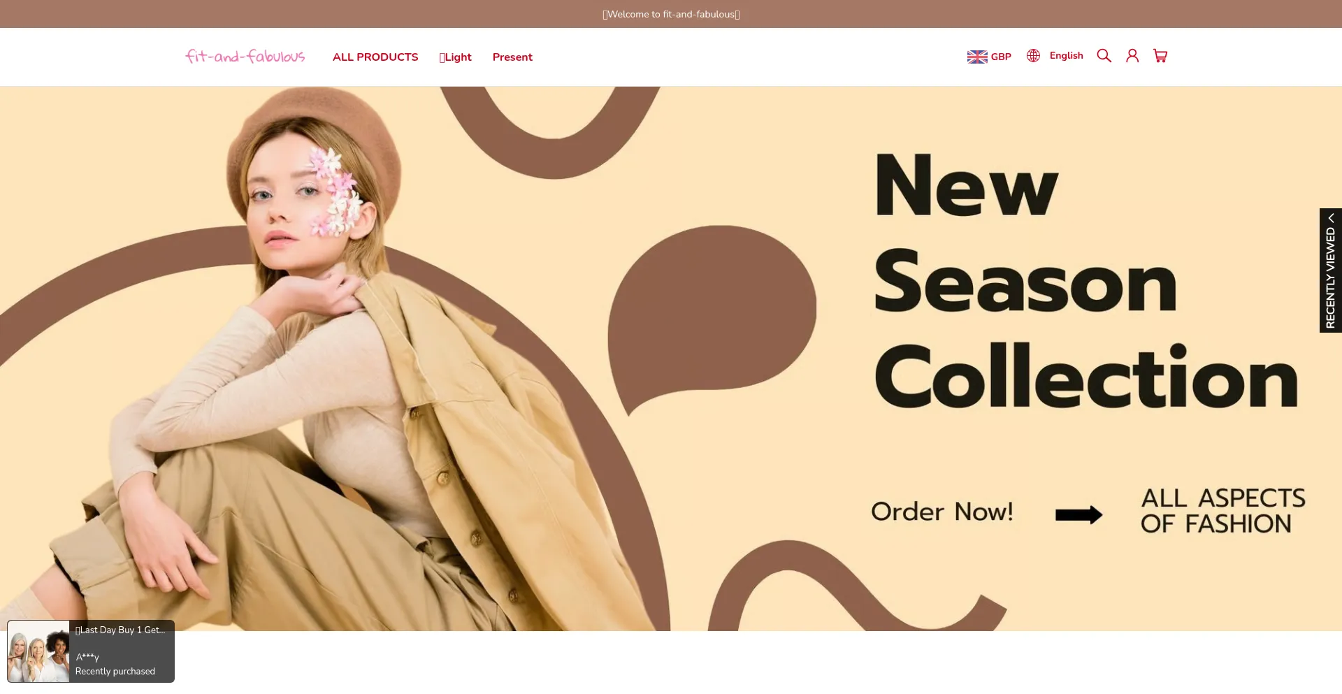 Website screenshot of Fit-and-fabulous.net