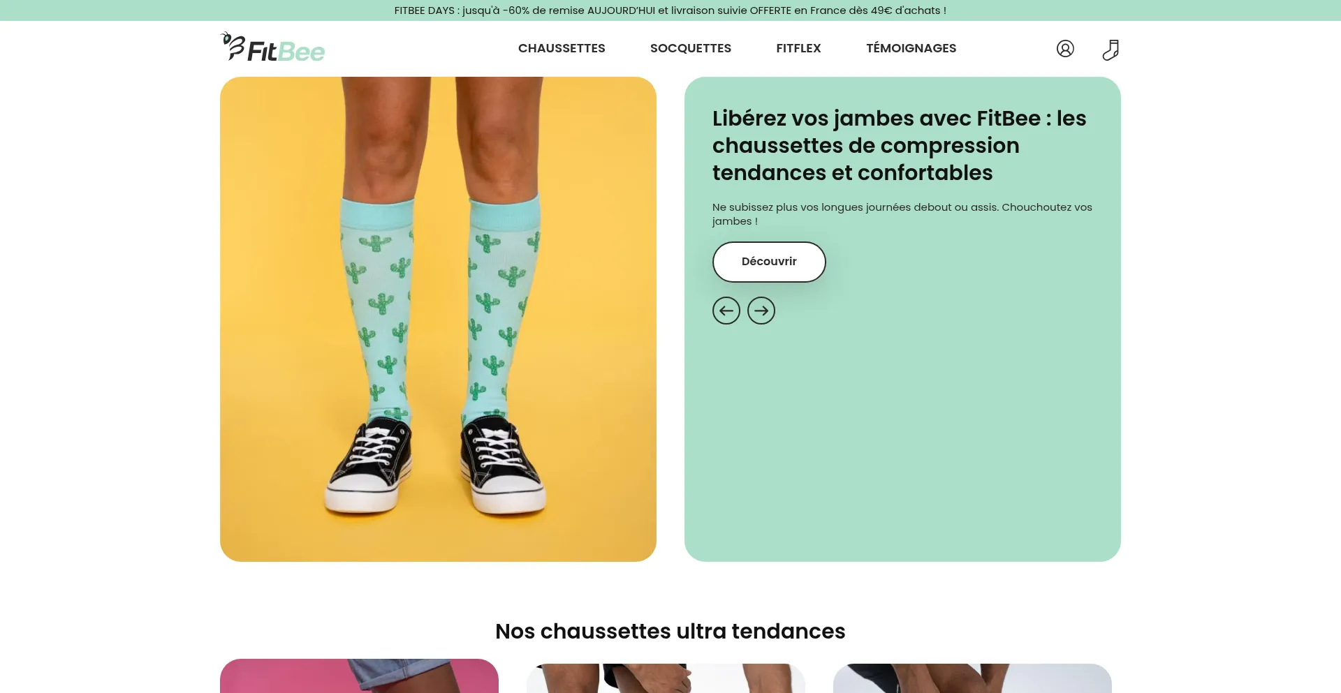 Website screenshot of Fit-bee.fr