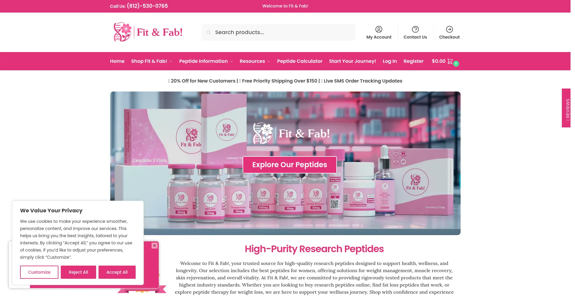 Website screenshot of Fitandfab812.com