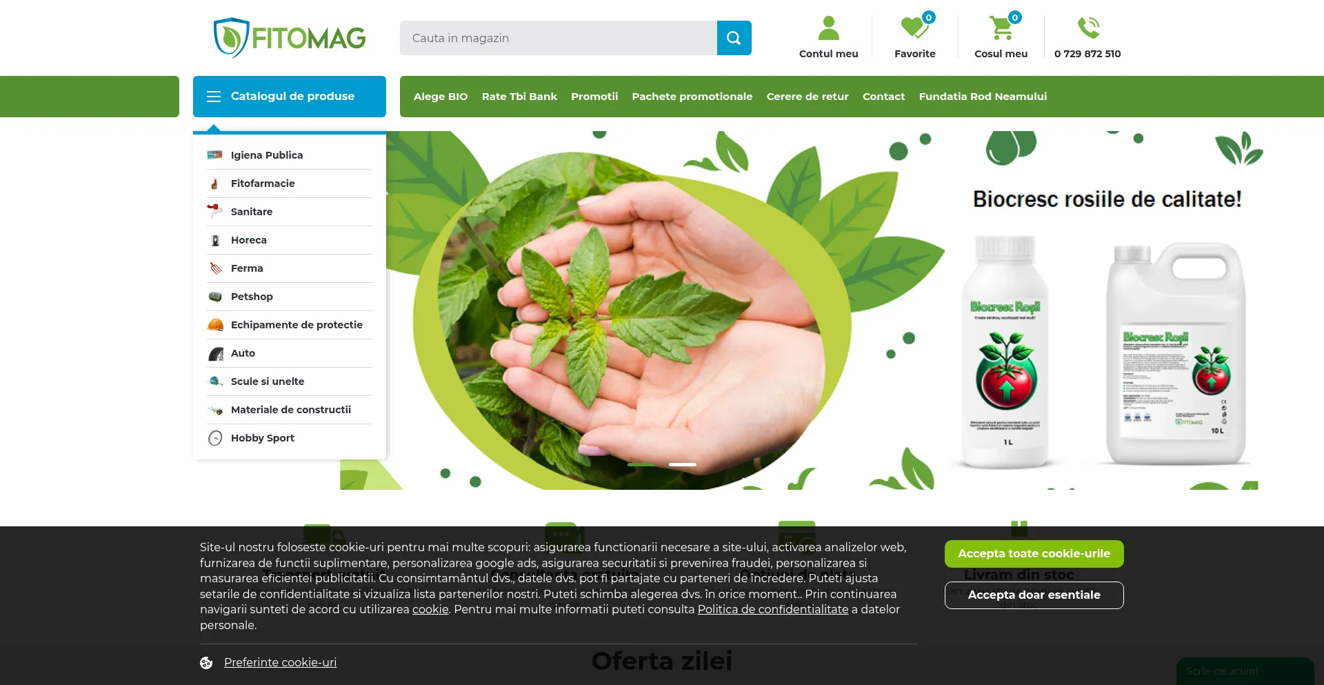 Website screenshot of Fitomag.ro