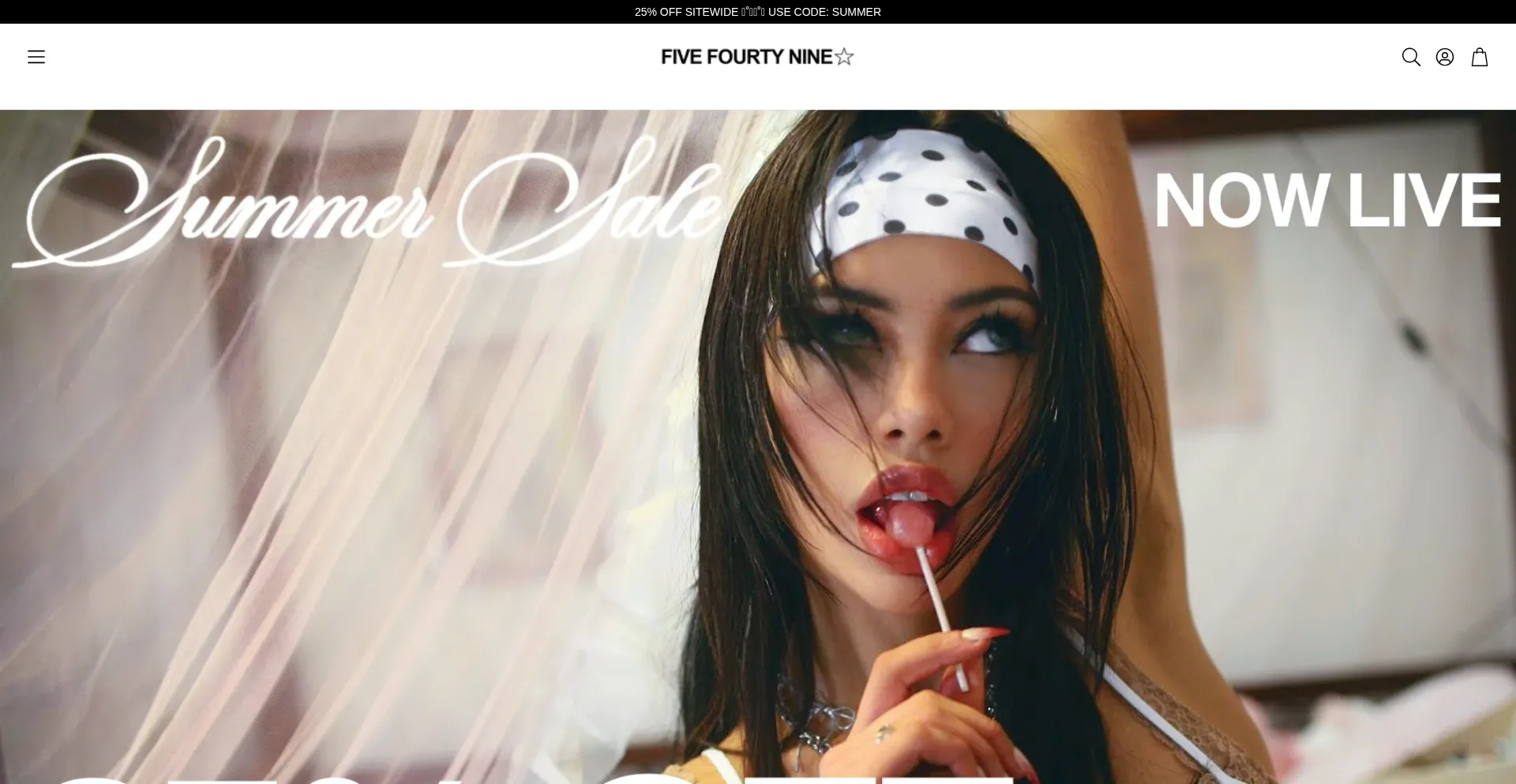 Website screenshot of Fivefourtynine.com