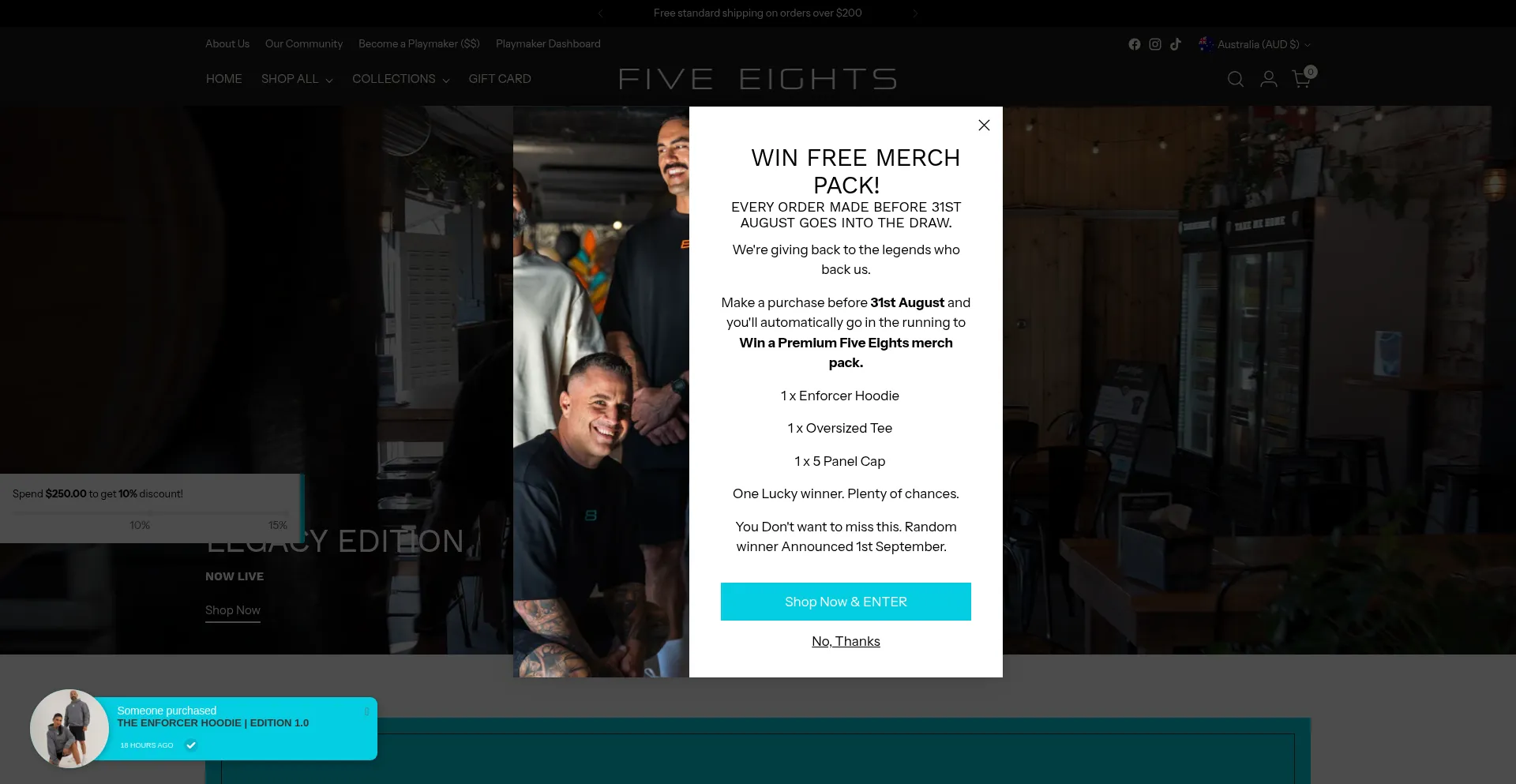 Website screenshot of Fiveights.com.au