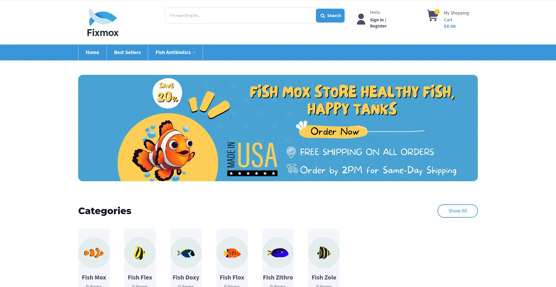 Website screenshot of Fixmox.com