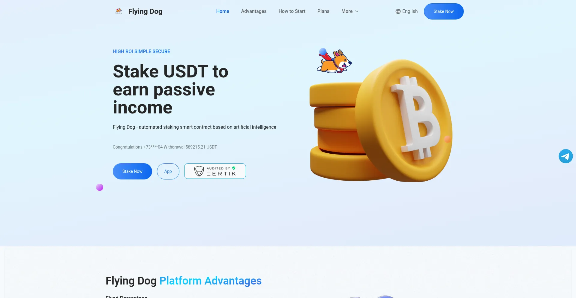 Website screenshot of Fiying789dog.org
