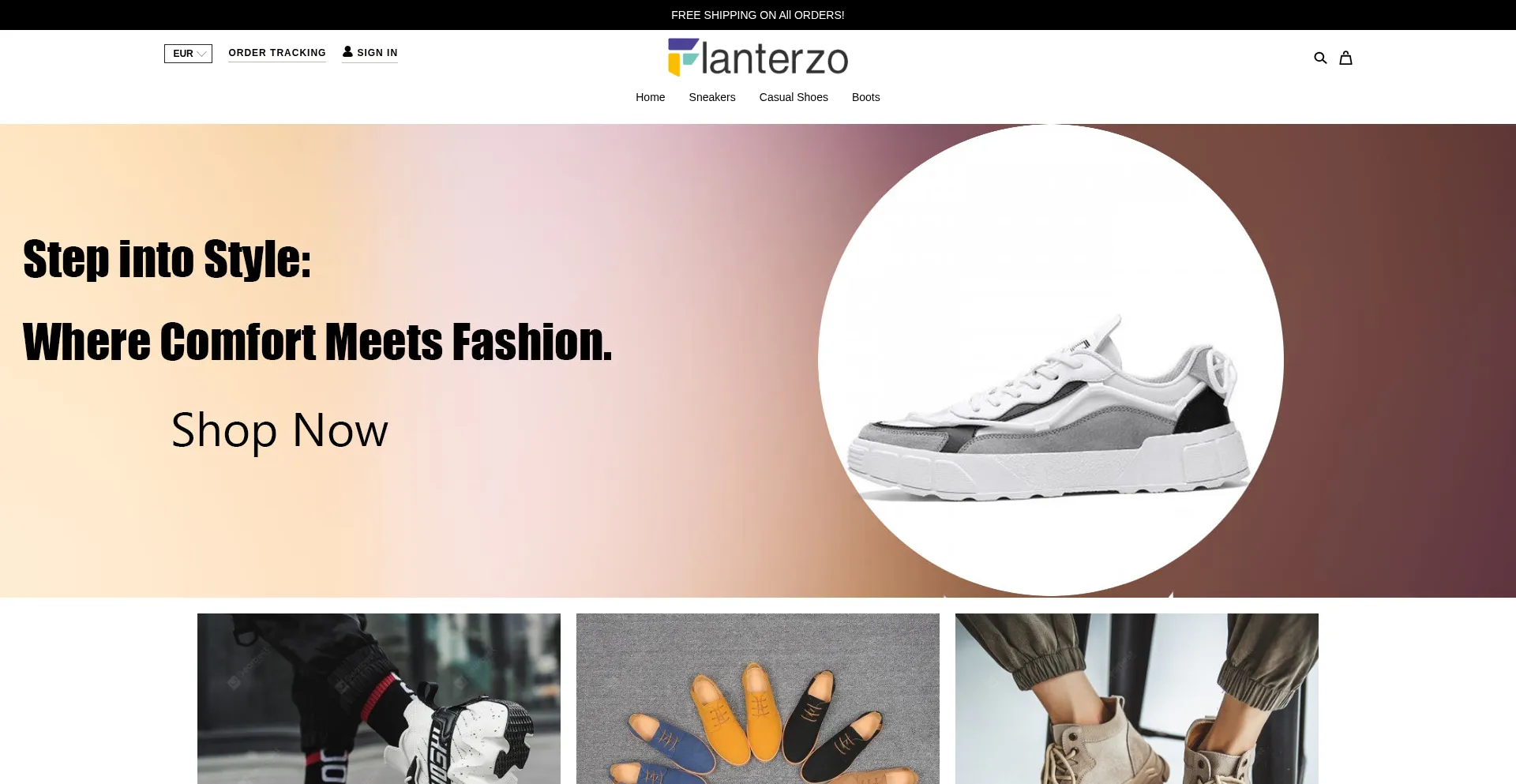 Website screenshot of Flanterzo.com