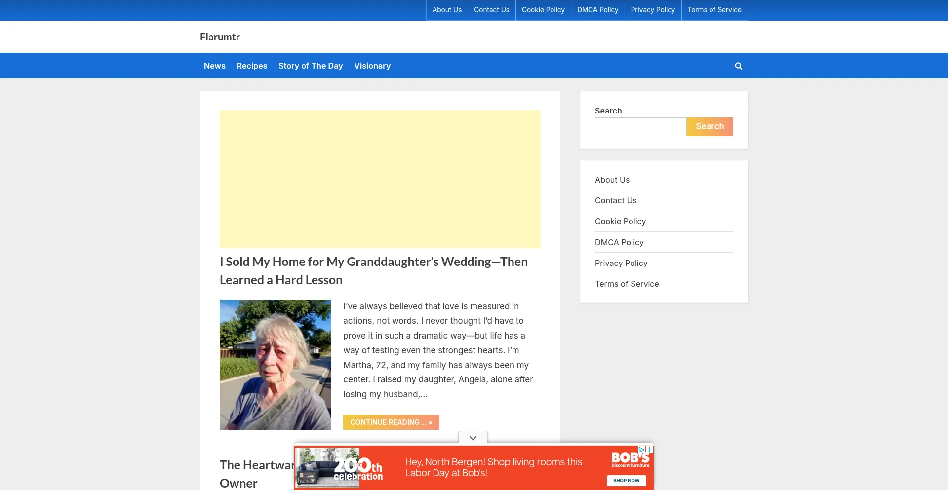 Website screenshot of Flarumtr.com