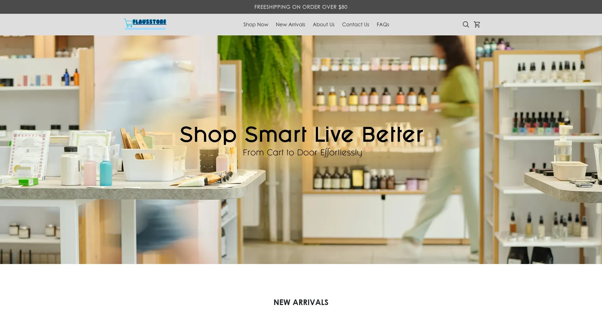 Website screenshot of Flausstore.com