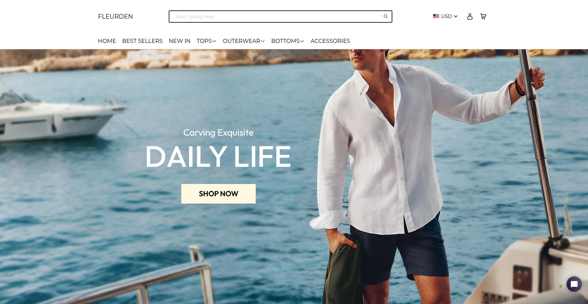 Website screenshot of Fleurden.com