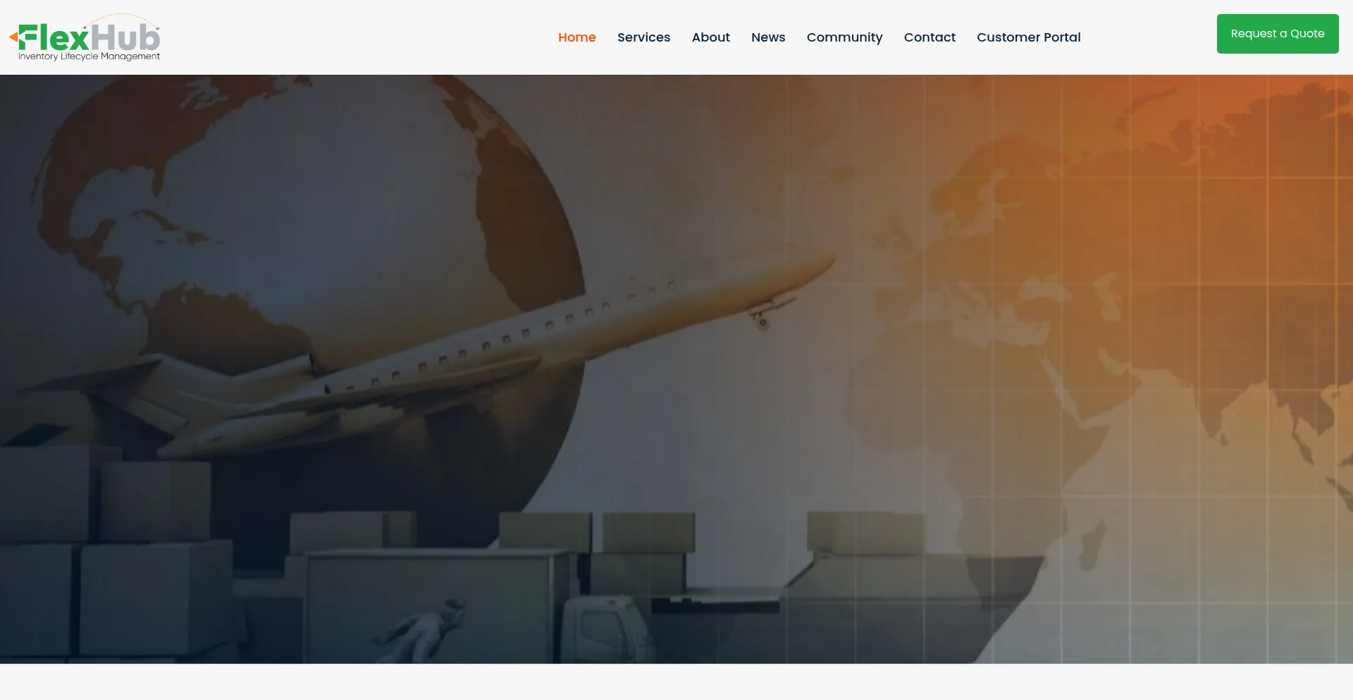 Website screenshot of Flexhubus.com