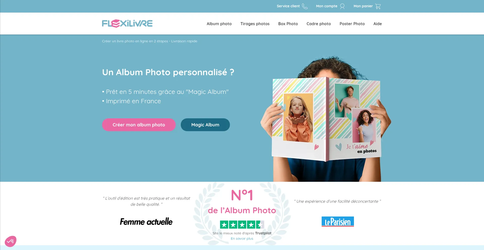 Website screenshot of Flexilivre.com