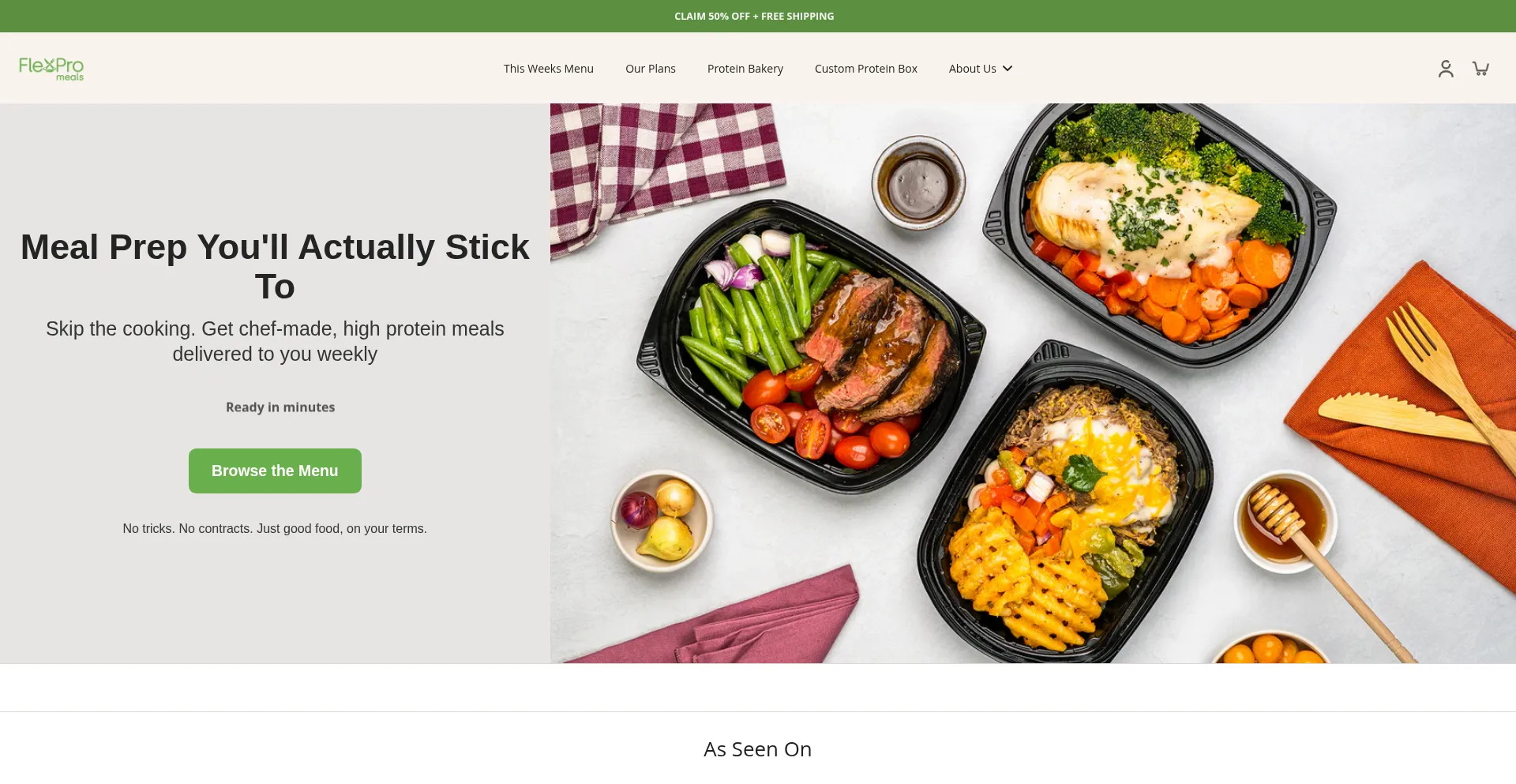 Flexpromeals.com Screenshot
