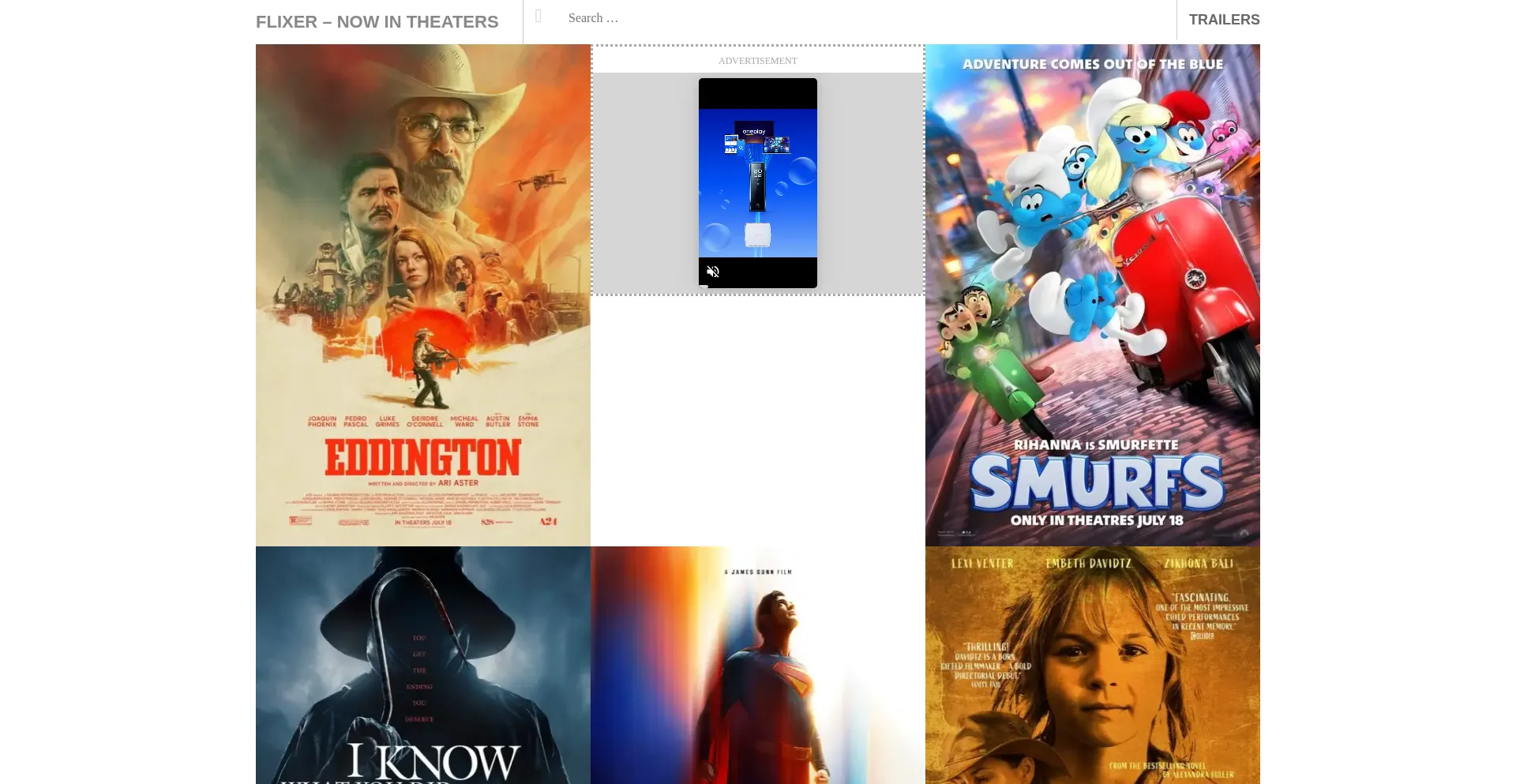 Website screenshot of Flixer.com